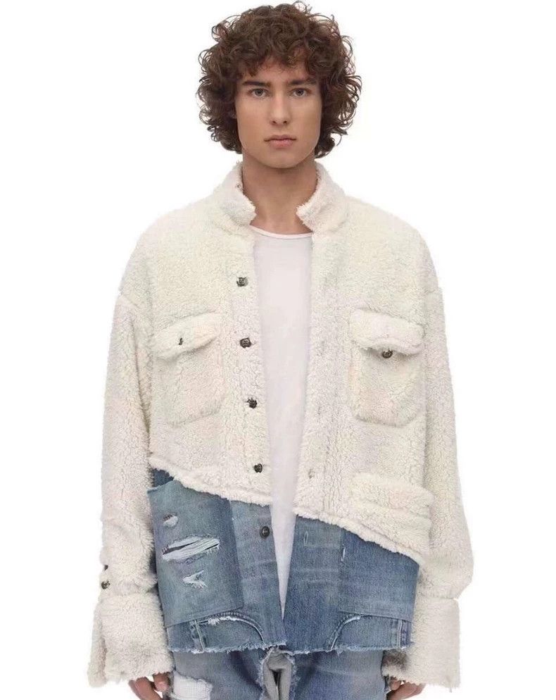 Greg Lauren greg lauren Ivory Sherpa Denim 2505-Nextarrow Size XL / US 12-14 / IT 48-50 - 9 Thumbnail