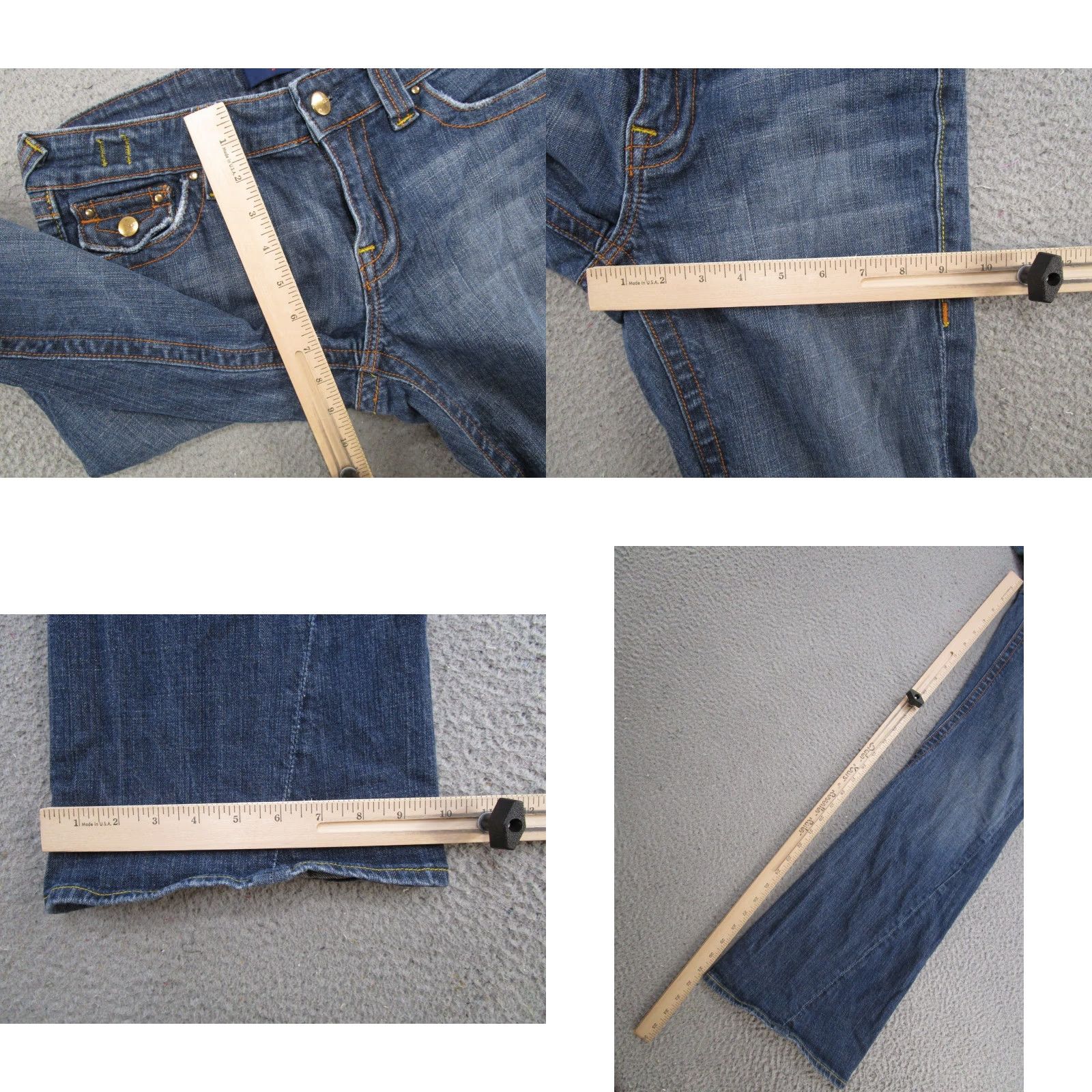 Vintage VIGOSS Jeans Bootcut Women Regular 10 Blue Denim 5-Pocket Stretch Zipper Closure Cotton Vintage No Size 32" / US 10 / IT 46 - 8 Thumbnail