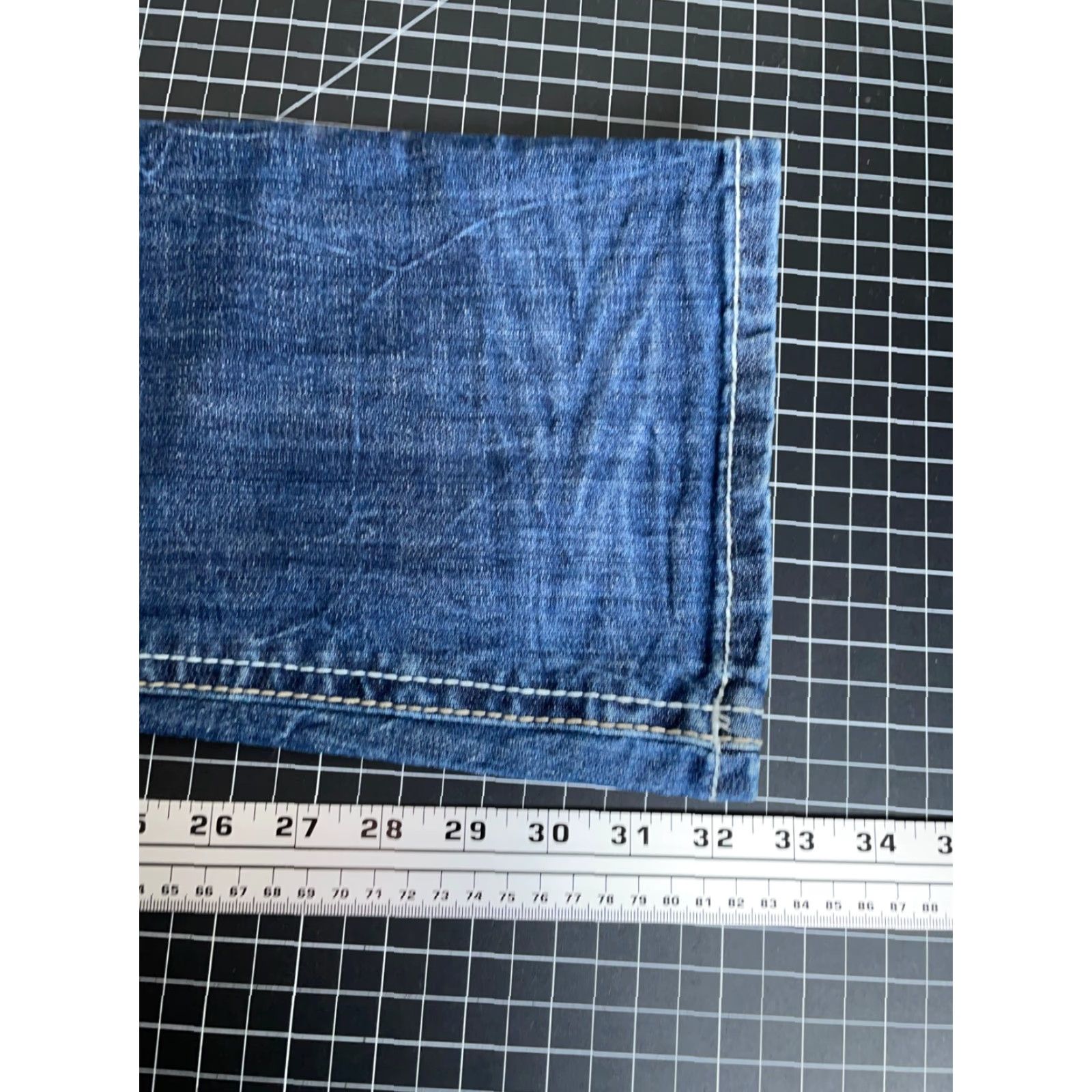 Vintage VINTAGE? No — Rock & Roll Cowgirl Jeans Bootcut Denim 5-Pocket Womens 27 x 34 Dark Blue Rhinestone Accents 90s Theme Womens Jeans Size 27" / US 4 / IT 40 - 7 Thumbnail