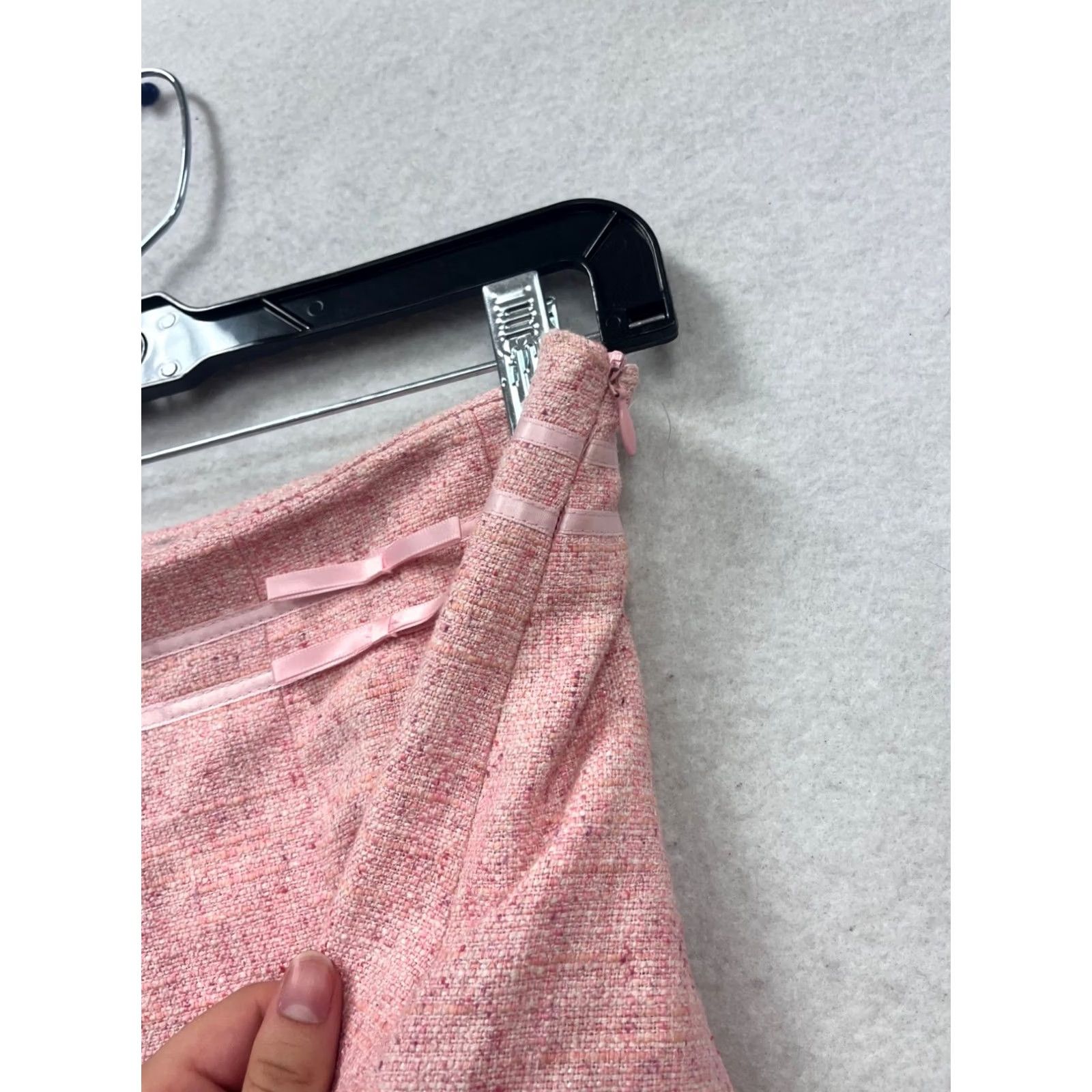Pinko Liquid Pink Pleated Mini Skirt Women's 2, Short, Cotton Linen Silk Viscose Polyester Blend, Zip Closure, Dry Clean, Casual Vintage: No, 90s? Size 26" / US 2 / IT 38 - 6 Thumbnail