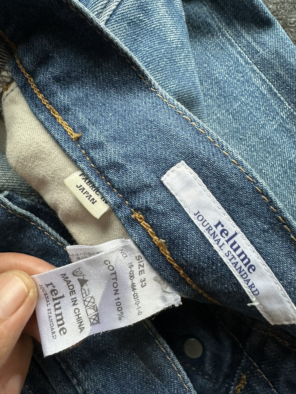 Journal Standard × KOJIMA GENES Vintage Relume Journal Standard Redline Faded Denim D414 Size US 33 - 16 Thumbnail