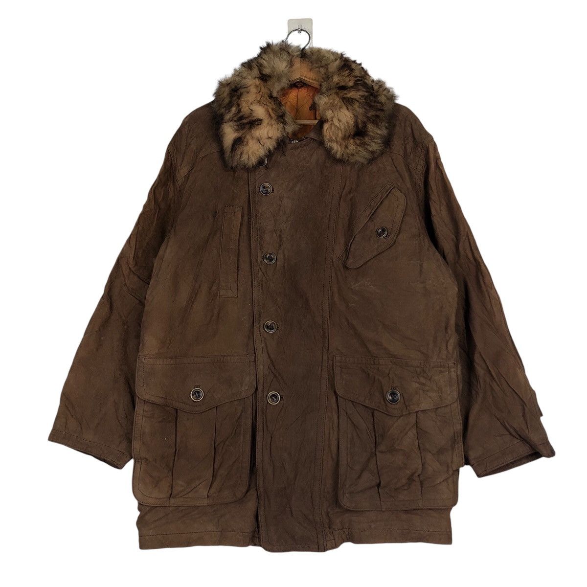 Japanese Brand 📌Mink Fur Collar Leather Jacket Xing The Basic Issey Miyake Size US M / EU 48-50 / 2 - 2 Thumbnail