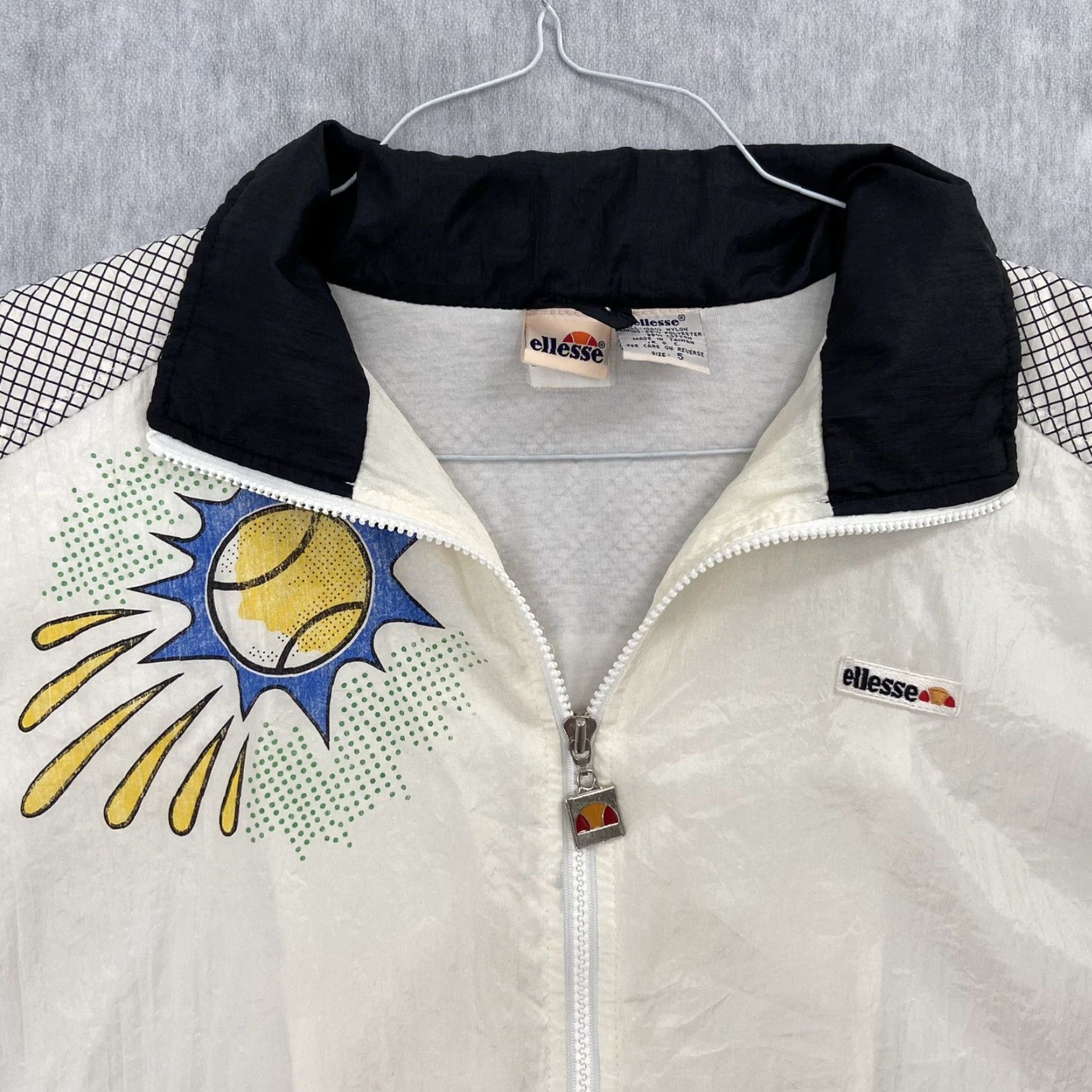 Ellesse VINTAGE Ellesse Windbreaker Jacket Men XL White Tennis Casual 90s Nylon Zip Size US XL / EU 56 / 4 - 5 Thumbnail