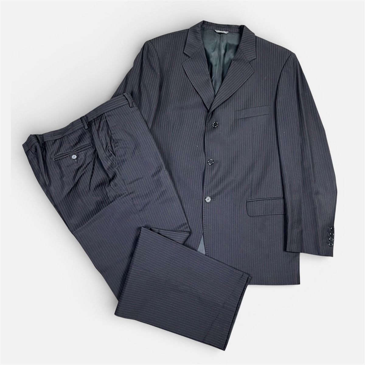 Alexander McQueen Vintage Alexander McQueen Men’s Suit Pinstripe 100% Wool Size 46R - 1 Thumbnail