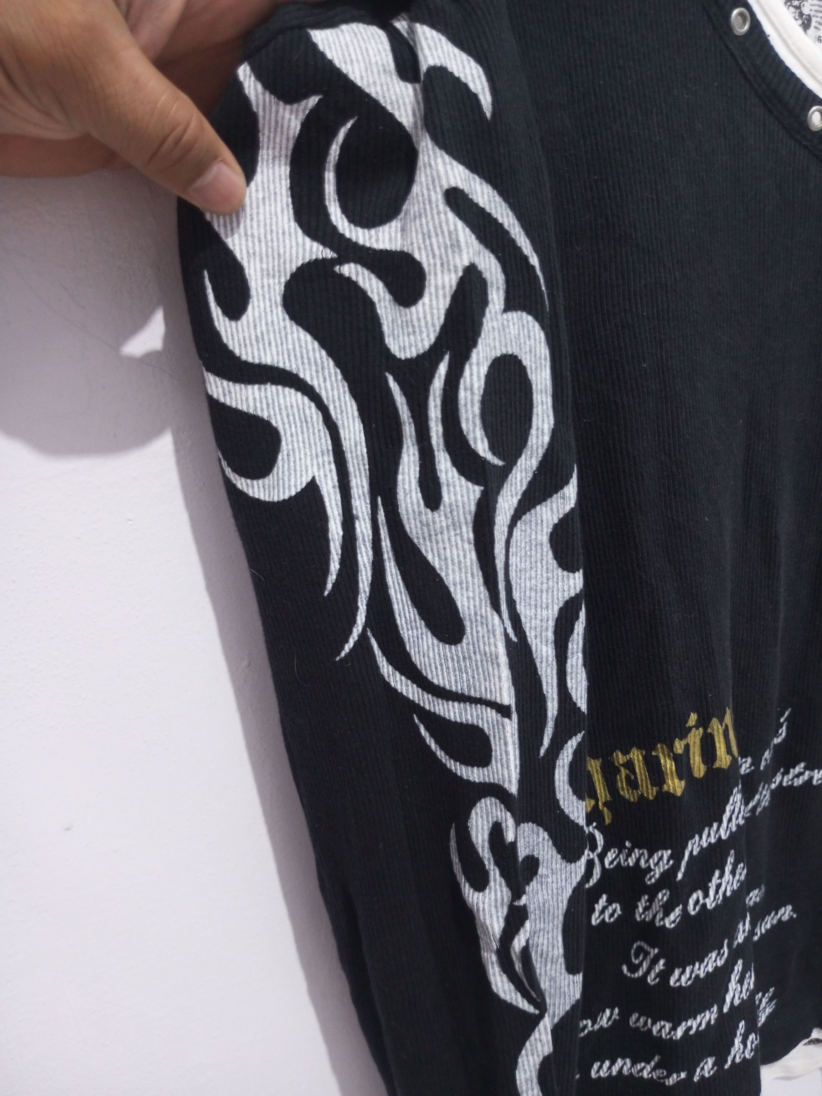 If Six Was Nine × Japanese Brand × Le Grande Bleu (L.G.B.) Japan sensory division poem double layer tribal Long sleeve Size US M / EU 48-50 / 2 - 6 Thumbnail