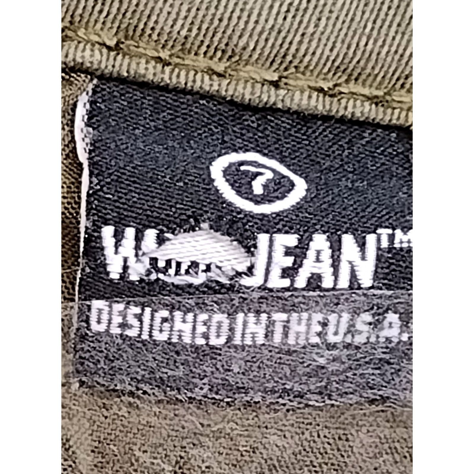 Olive Wax Jean Slim Jeans Women's Juniors 7 Olive Green Cotton Blend 5-Pocket Stretch City Size 28" / US 6 / IT 42 - 5 Thumbnail