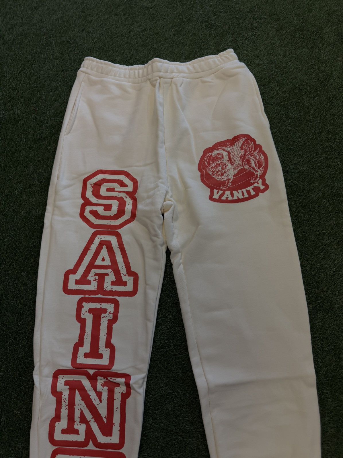 Saint Vanity Saint Vanity Sweatpants Red Cream Size Large (NEW) Size US 30 / EU 46 - 3 Thumbnail