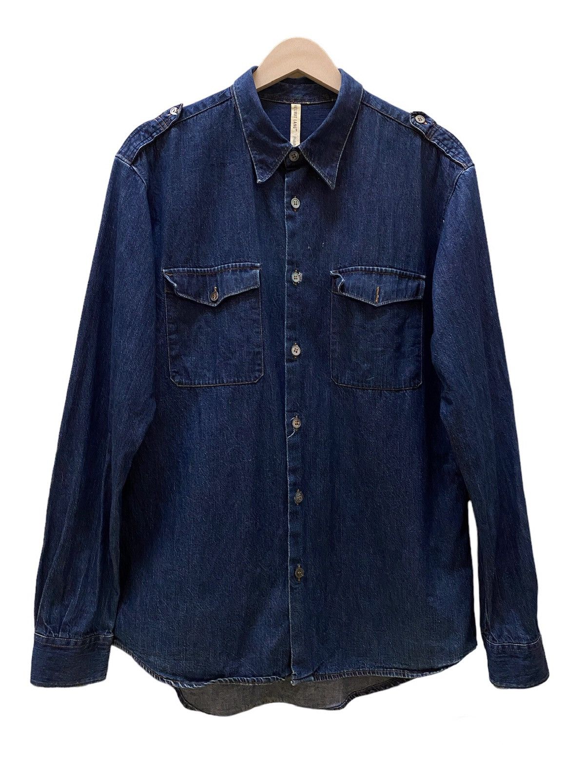 Helmut Lang Vtg SS1997 Helmut Lang Prototype Denim Shirt Size US M / EU 48-50 / 2 - 17 Thumbnail