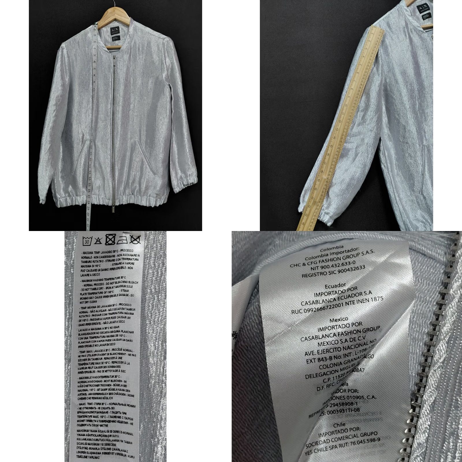 Armani Exchange A|X ARMANI EXCHANGE Women Jacket Silver Polyester M Size M / US 6-8 / IT 42-44 - 8 Thumbnail