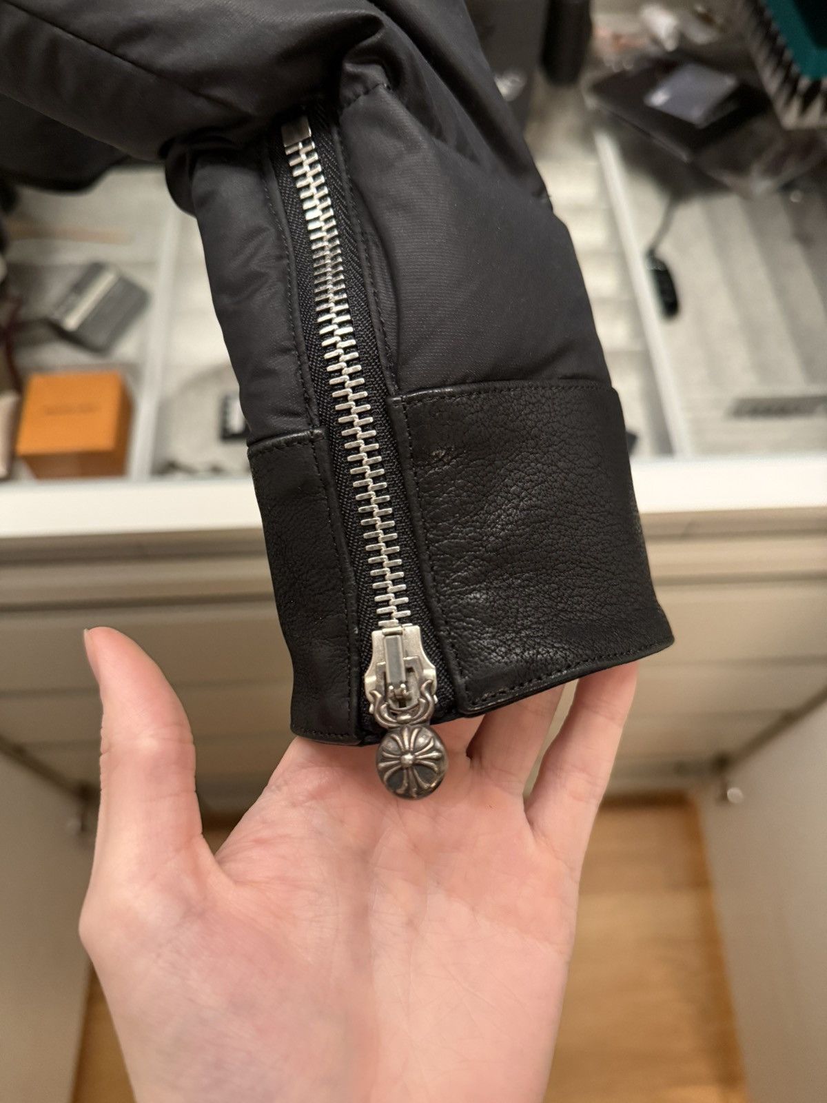 Chrome Hearts Chrome Hearts Leather Fleur goose down jacket Size US L / EU 52-54 / 3 - 8 Thumbnail