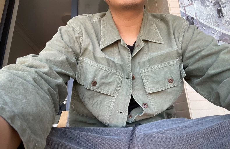 Visvim Cardwell Shirt in Army Green Color-2506