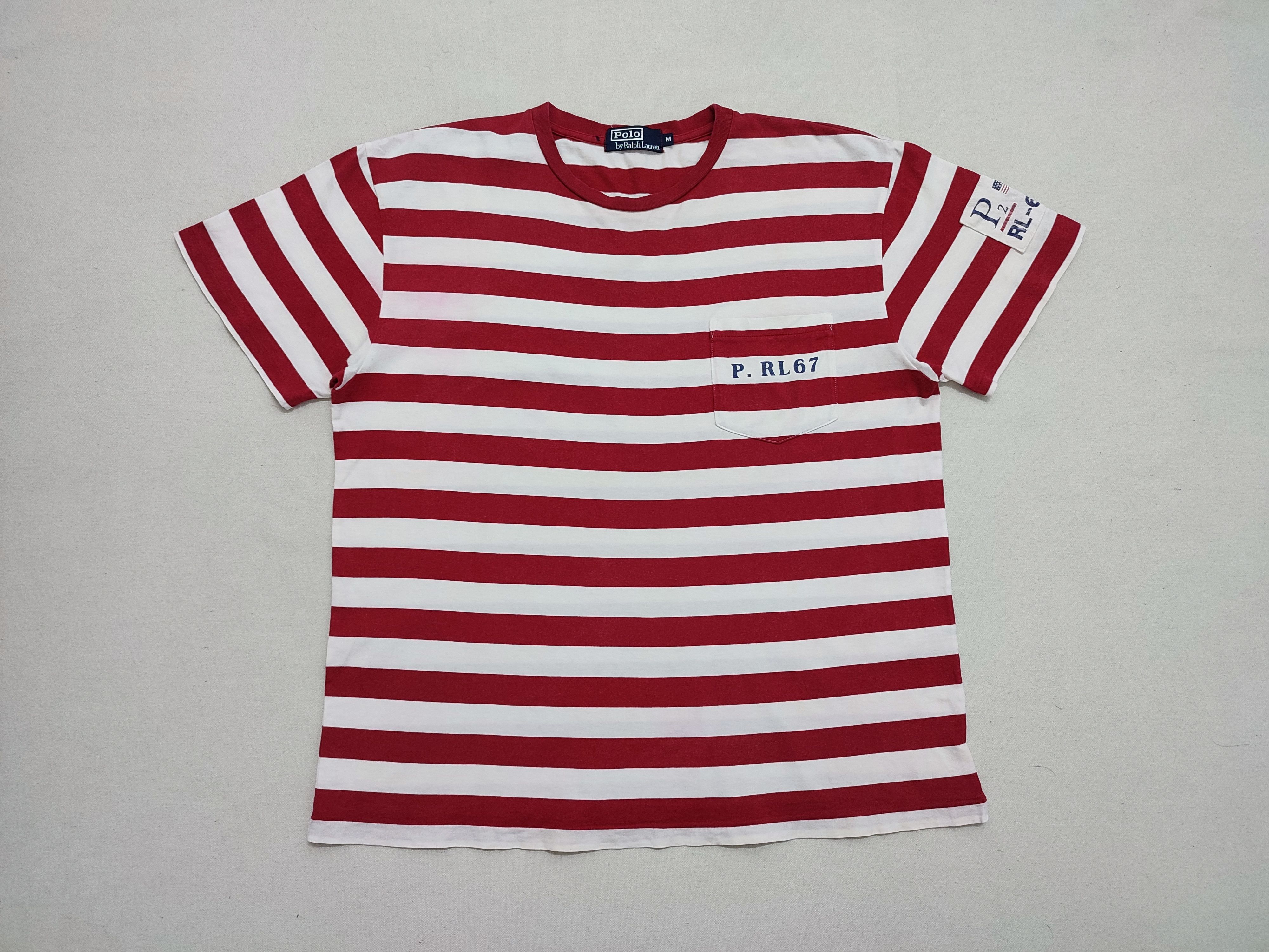 Polo Ralph Lauren Polo By Ralph Lauren P. RL67 Striped Pocket Tee Size US M / EU 48-50 / 2 - 1 Thumbnail