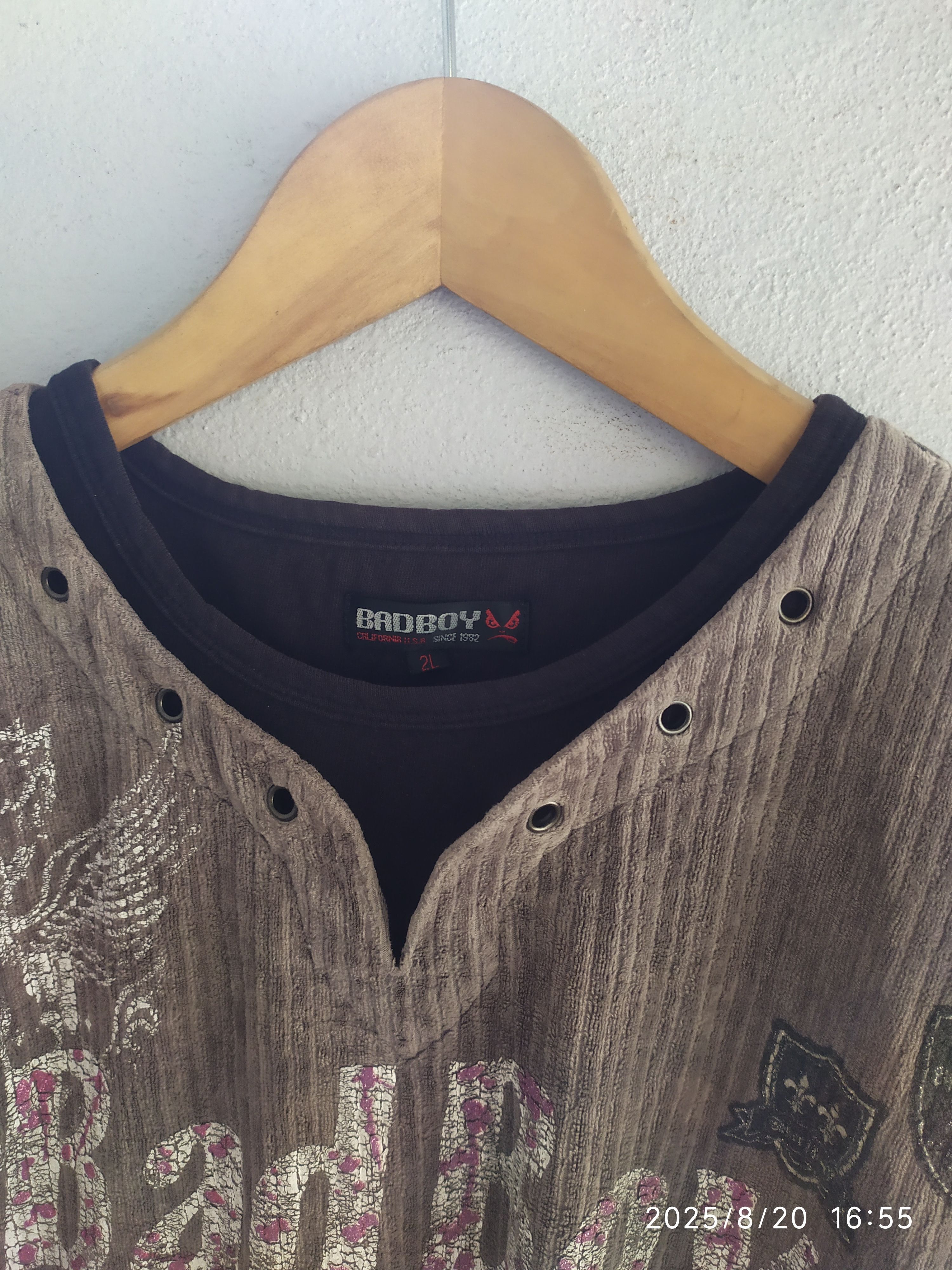 If Six Was Nine Vintage BAD BOY Poem double Layer Long Sleeve Shirt Size US XL / EU 56 / 4 - 6 Thumbnail