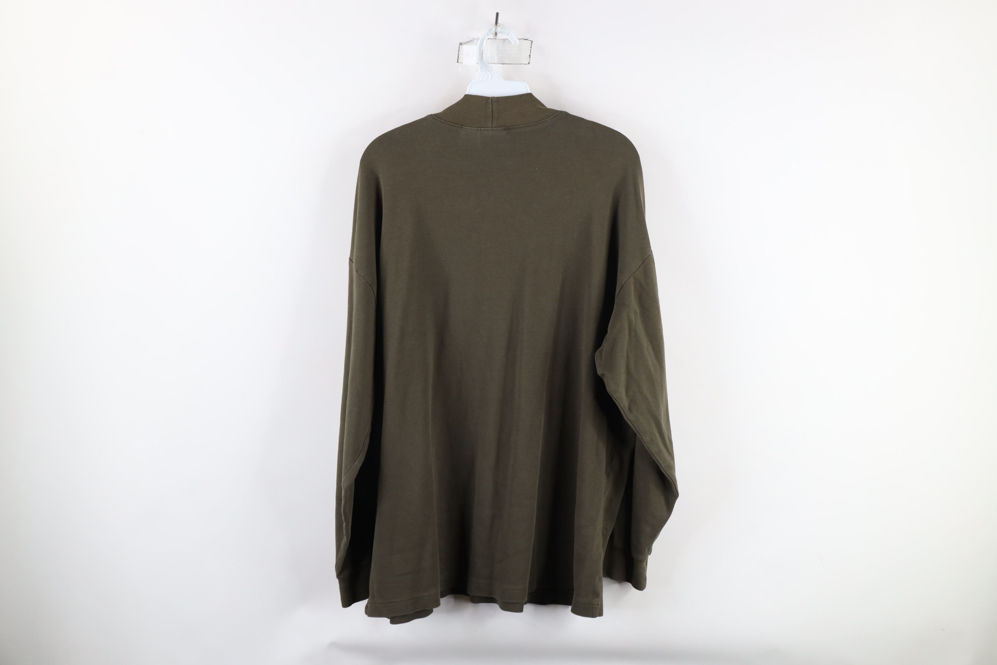 Vintage × Woolrich Woolen Mills Vintage 90s Woolrich Mock Neck Long Sleeve T-Shirt Green USA Size US L / EU 52-54 / 3 - 5 Thumbnail