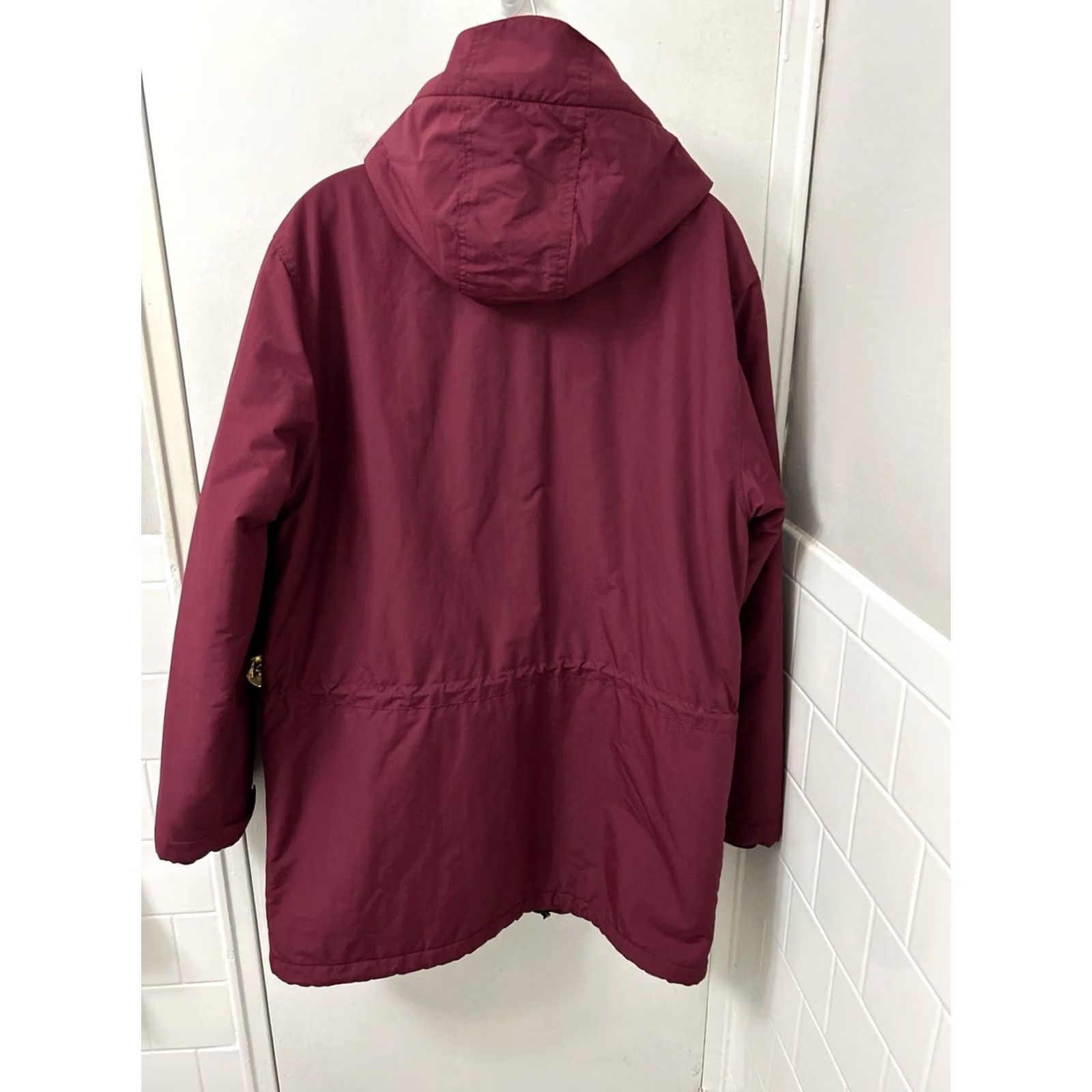 Lands' End VINTAGE Lands' End Squall Parka Jacket Mens M Maroon Full Zip Hooded Insulated Lined Pockets Fall Winter Regular Size M Mens Size US M / EU 48-50 / 2 - 5 Thumbnail