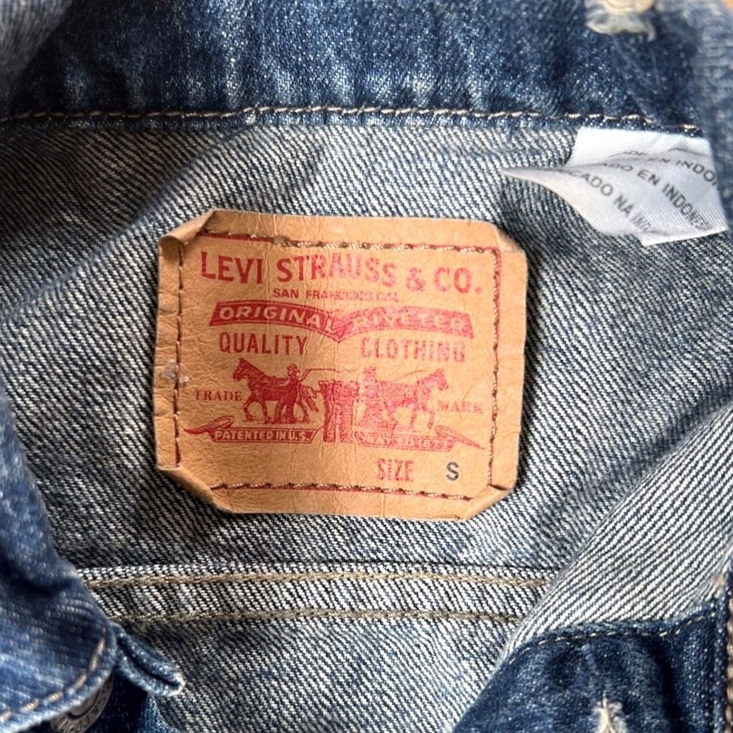 CO VINTAGE Levi Strauss & Co Trucker Jean Denim Jacket Men's Size S Blue Size US 29 - 2 Thumbnail