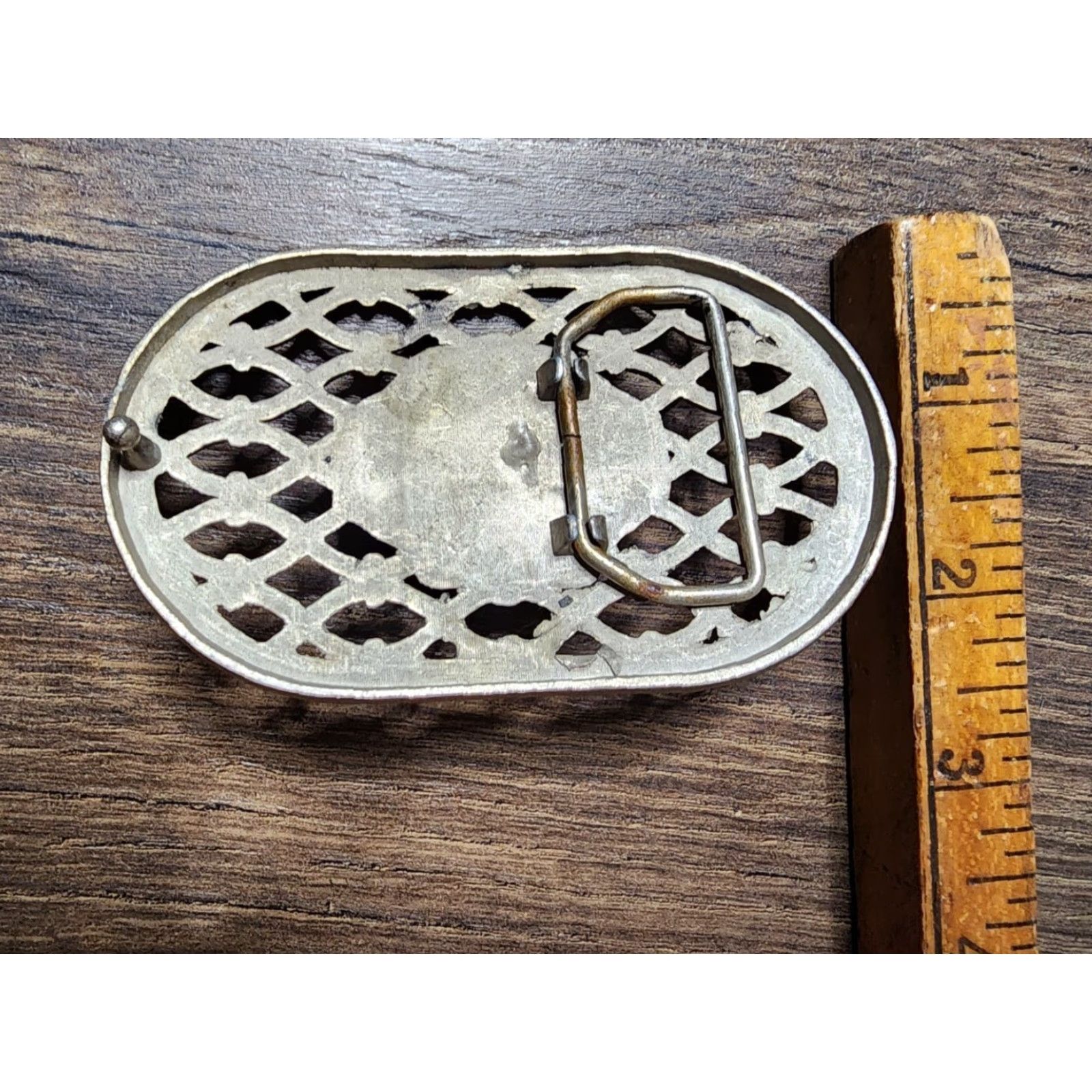 Vintage VINTAGE 1980s Western Faux Turquoise Rhinestone Belt Buckle Silver Rockabilly Womens Size ONE SIZE - 4 Thumbnail
