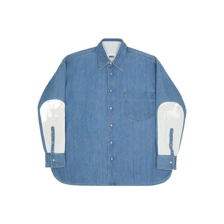 Maison Margiela MM6 Maison Margiela Blue Long Sleeve Shirt 0079 Size US M / EU 48-50 / 2 - 1 Thumbnail