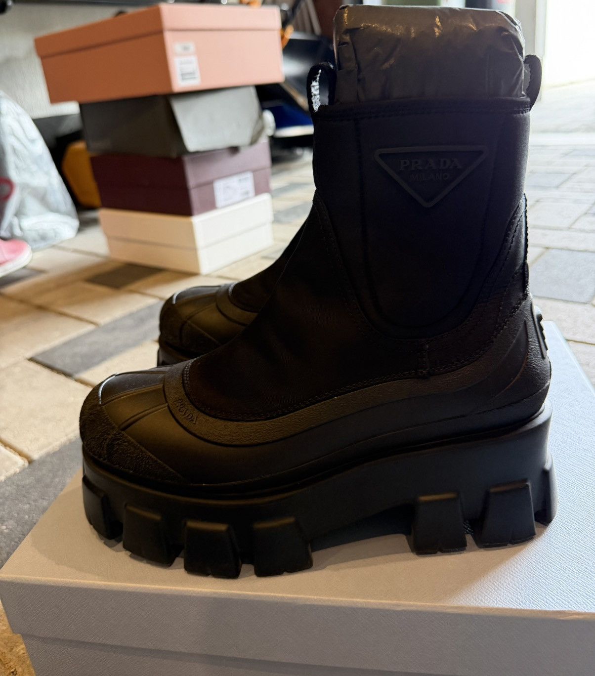 Prada Prada Wmns Monolith Duck Boot 'Black' 39 Size US 9 / IT 39 - 5 Thumbnail