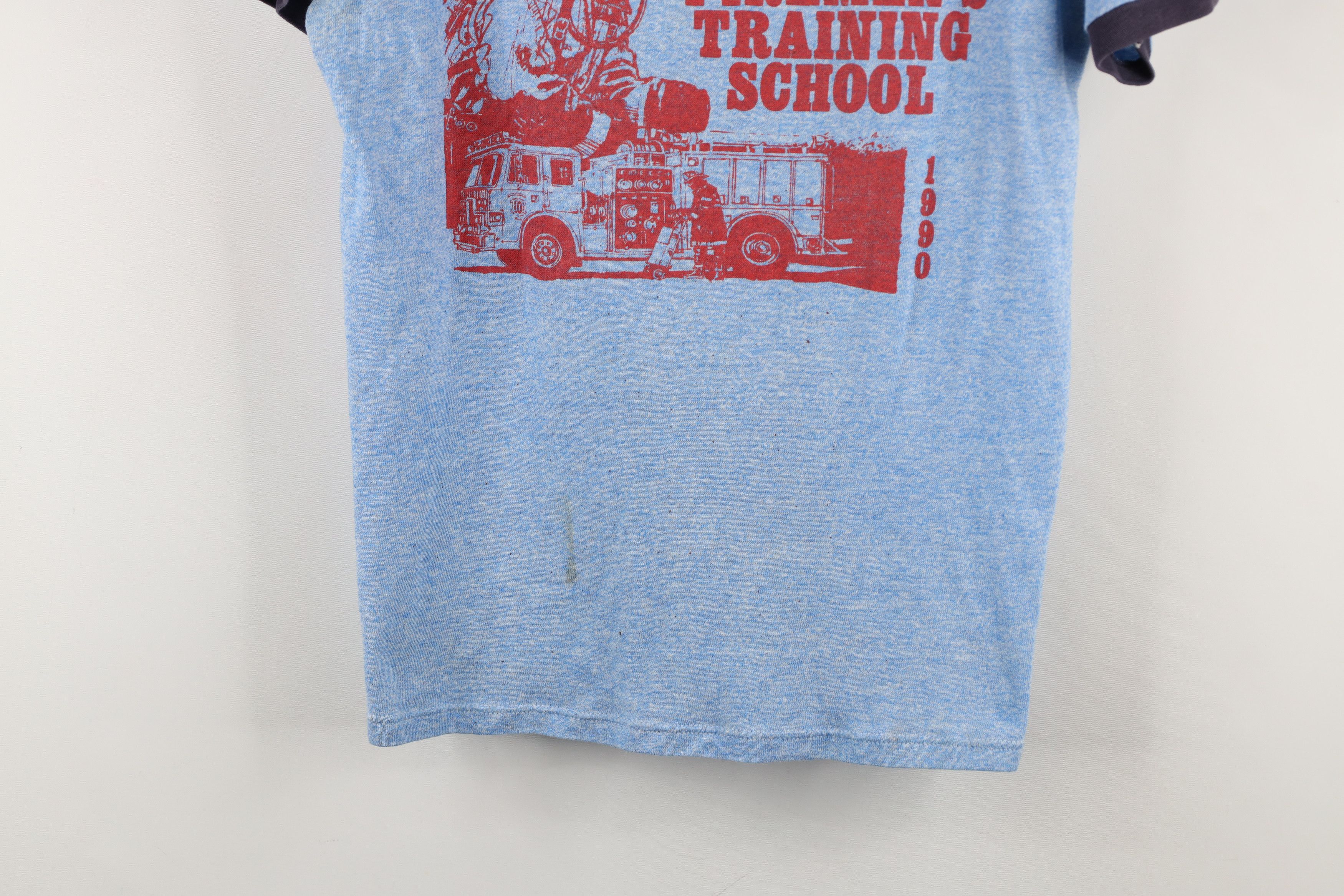 Russell Athletic × Vintage Vintage 90s Russell Athletic School Ringer T-Shirt Blue USA Size US M / EU 48-50 / 2 - 3 Thumbnail