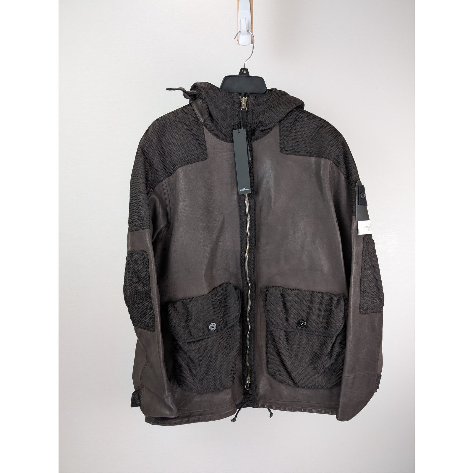 Stone Island o1rshd1 Real Leather Blouson Jacket in Dark Brown Size US L / EU 52-54 / 3 - 1 Thumbnail