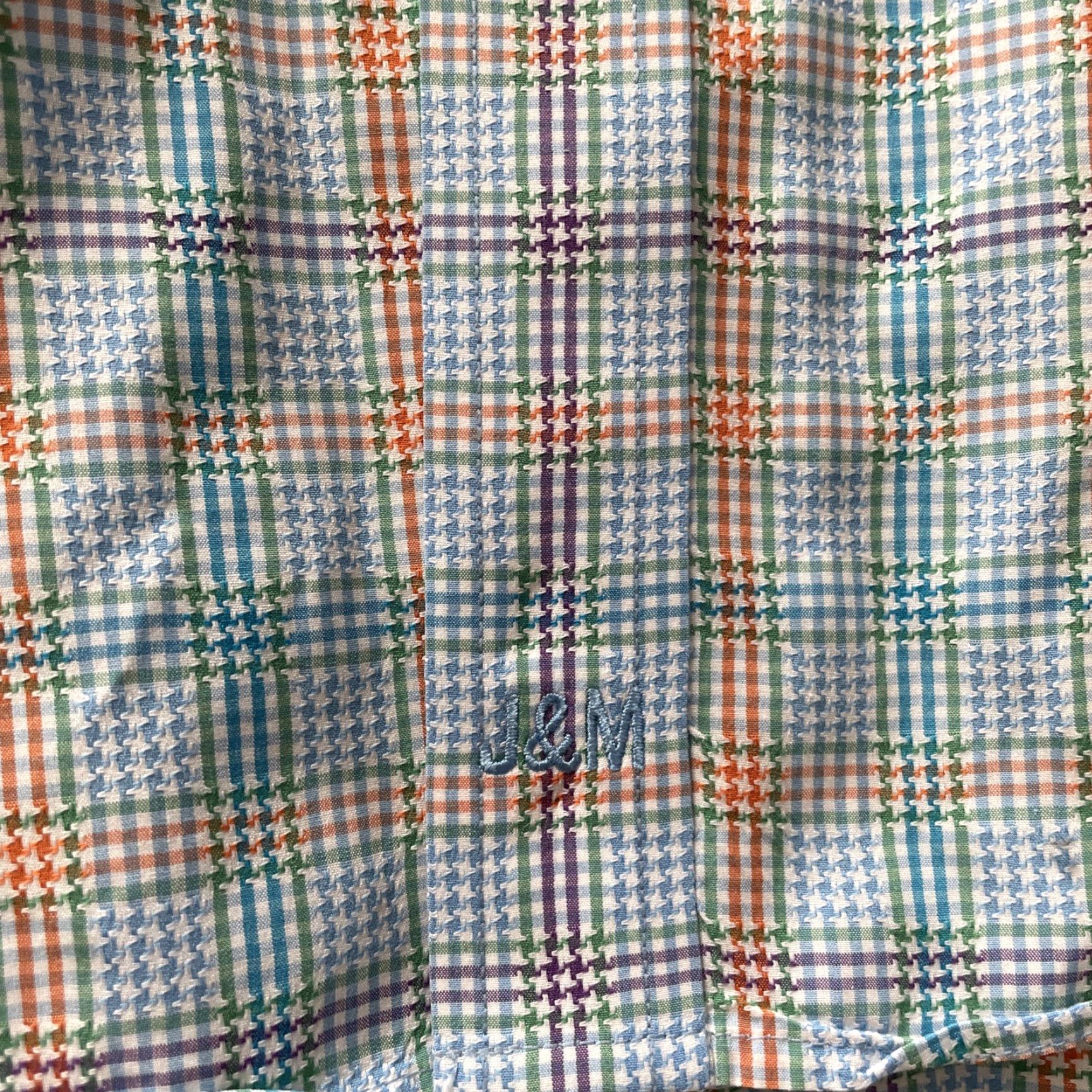Johnston & Murphy Johnston & Murphy Shirt Mens 2XL Button-Up Long Sleeve Collared Knit Cotton Geometric Multicolor Casual Size US XXL / EU 58 / 5 - 4 Thumbnail