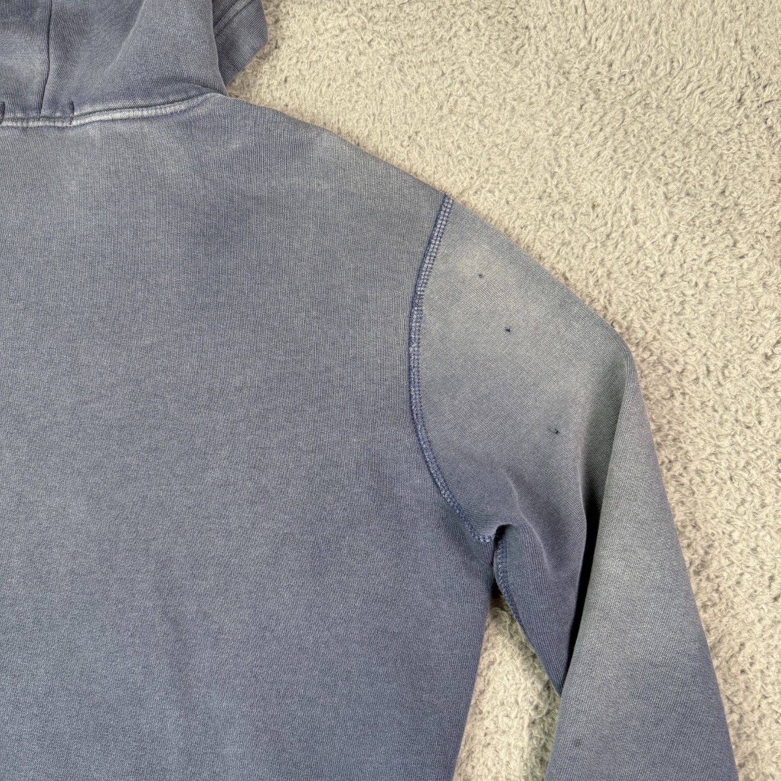 Polo Ralph Lauren × Vintage Polo Ralph Lauren Zip Hoodie Faded Blue Distressed Boxy VTG Size US M / EU 48-50 / 2 - 9 Thumbnail