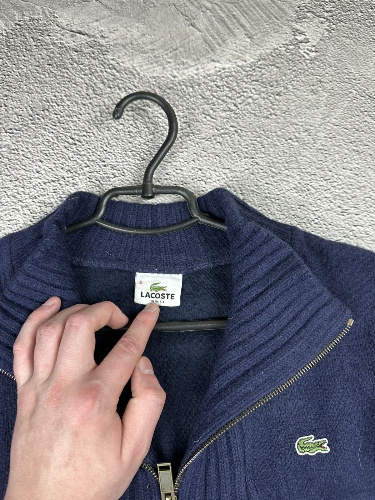 Lacoste Vintage Lacoste 1/4 Zip Wool Hoodie Knitwear Sweater Y2K Size US L / EU 52-54 / 3 - 6 Thumbnail
