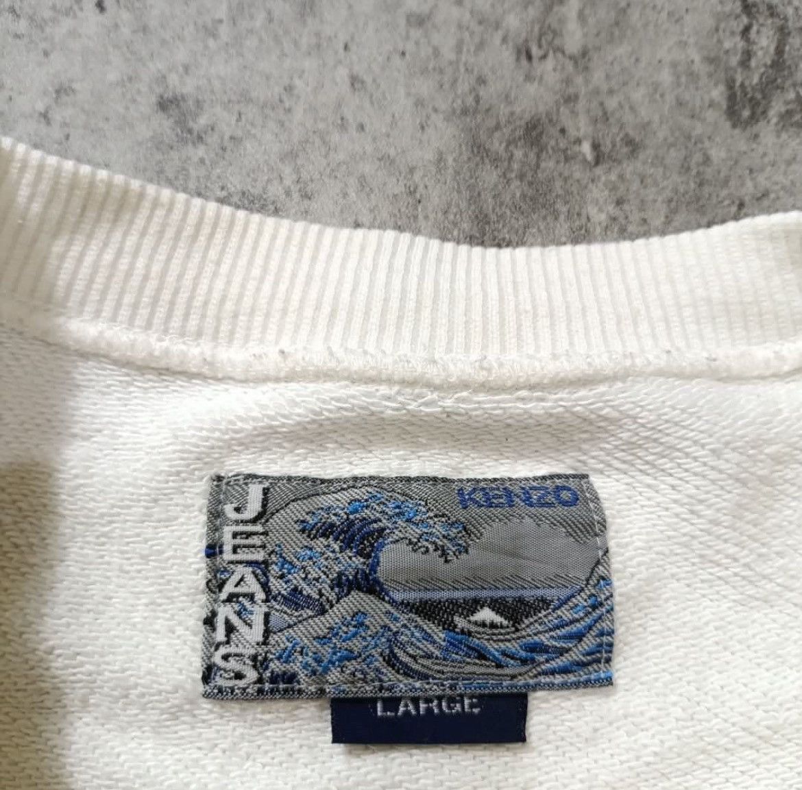 Japanese Brand × Kenzo Kenzo Jeans Japanese Wave Sweatshirt Size US L / EU 52-54 / 3 - 4 Thumbnail