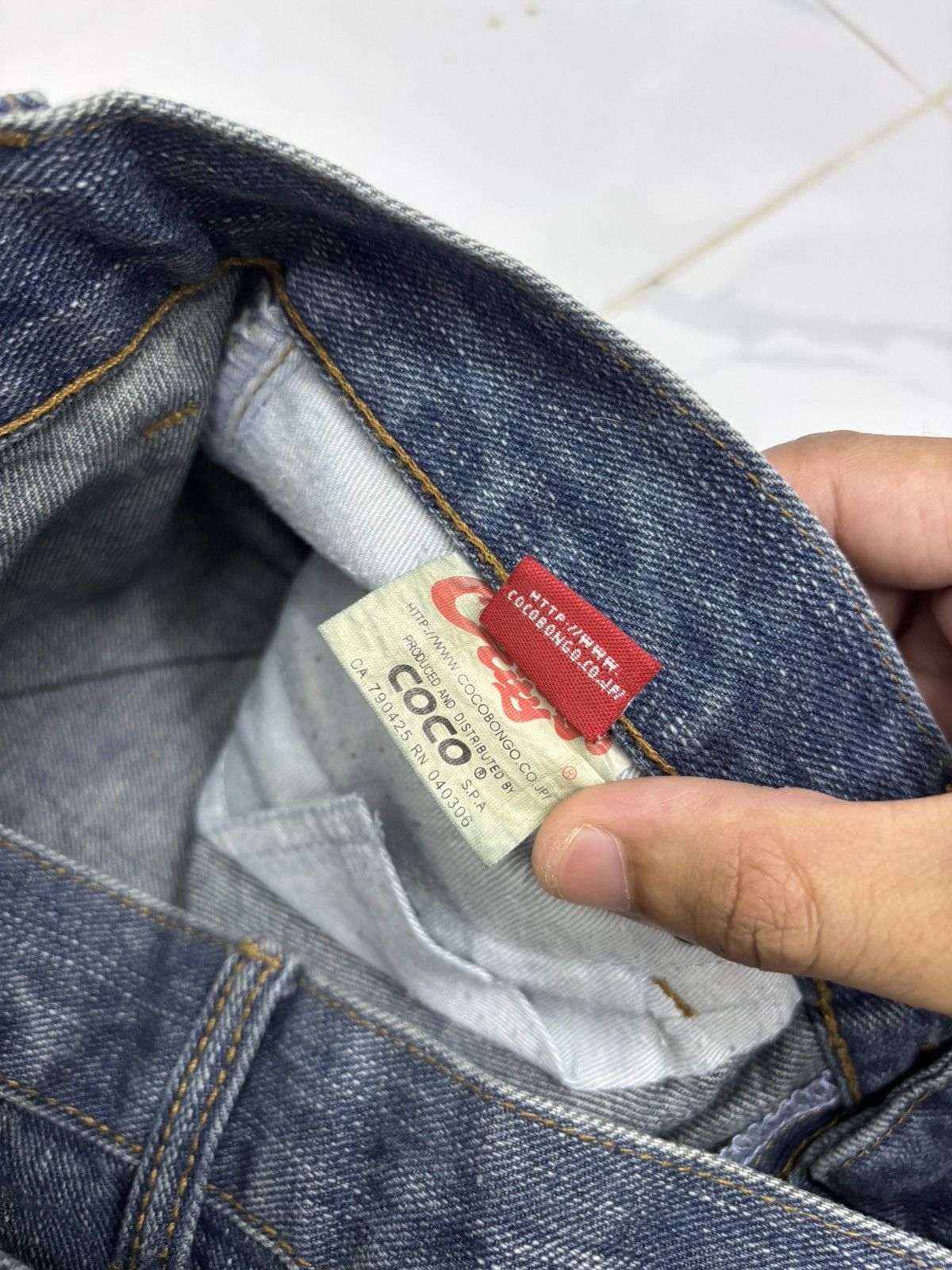 If Six Was Nine × Japanese Brand × Le Grande Bleu (L.G.B.) Cocobongo Tokyo Double Waist Flared Jeans Distressed Denim Size US 29 - 11 Thumbnail