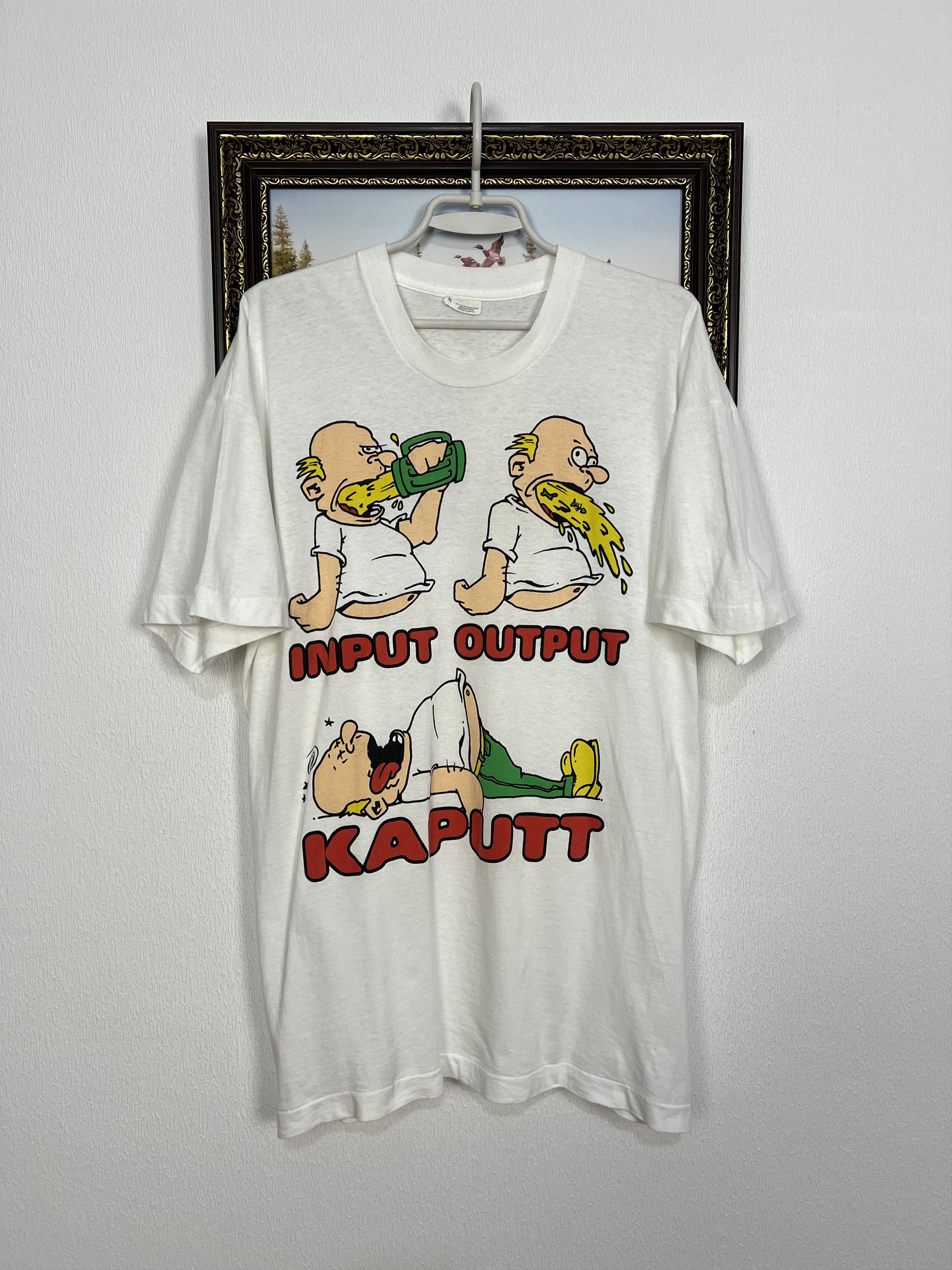 Vintage Vintage Over Print Beer Drink Tee Shirt Big Logo Rare Fun Size US XL / EU 56 / 4 - 1 Thumbnail