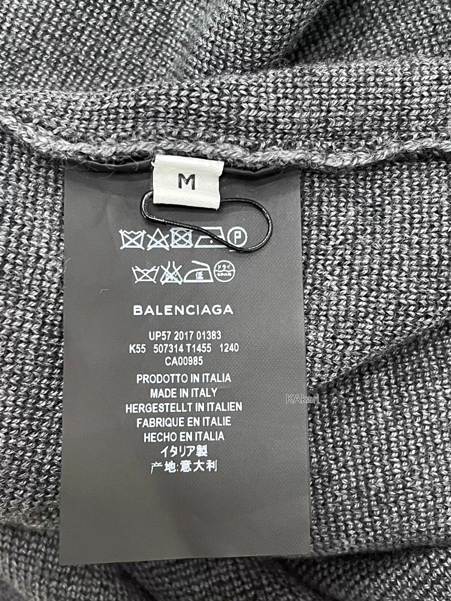 Balenciaga Gray Crewneck Sweater - Size M Size US M / EU 48-50 / 2 - 5 Thumbnail