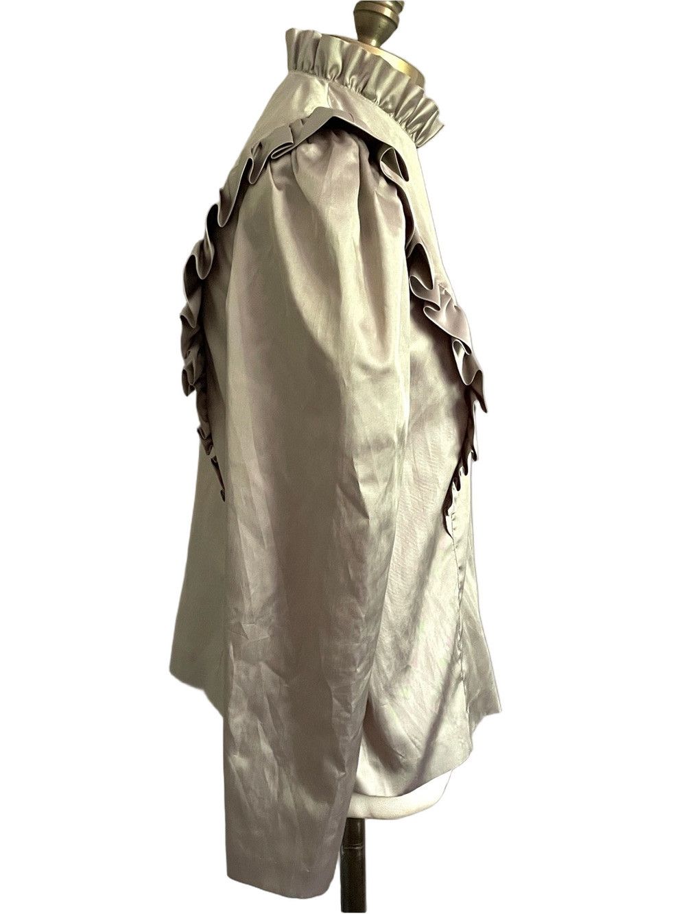 Vintage Vintage Ruffled Puff Long Sleeve Taffeta Blouse - Small 🇯🇵 Size S / US 4 / IT 40 - 5 Thumbnail