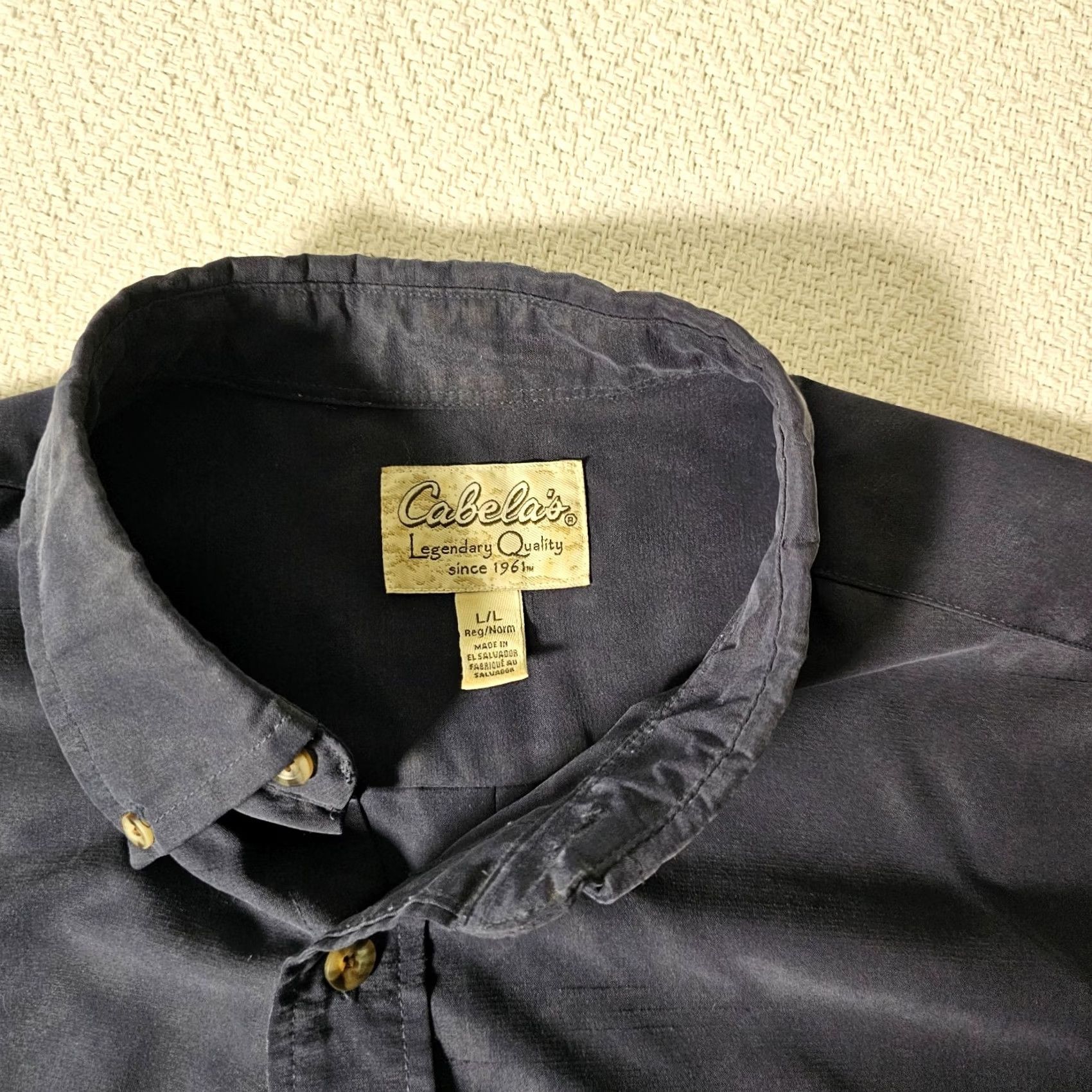 Vintage Cabela's Shirt Men's Large Blue Button-Down Short Sleeve Zipper Pocket Outdoor Size US L / EU 52-54 / 3 - 2 Thumbnail