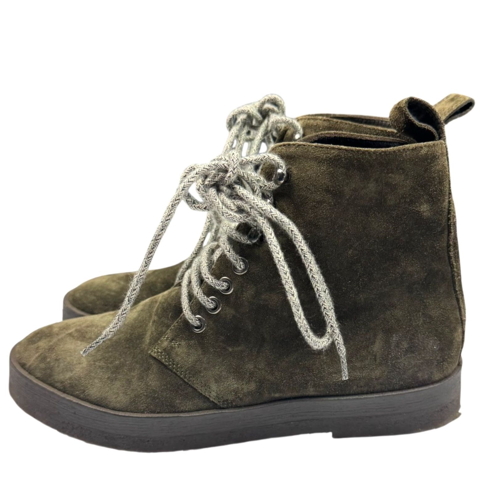 Vintage Jenni Kayne Boots Womens 37 EU 6.5 US Brown Suede Chukka Lace Up Size US 7 / IT 37 - 5 Thumbnail