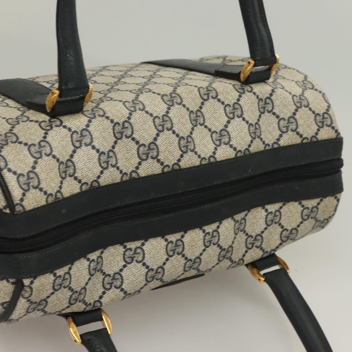 Gucci GUCCI GG Supreme Sherry Line Hand Bag Pvc Navy Gold Red Size ONE SIZE - 6 Thumbnail