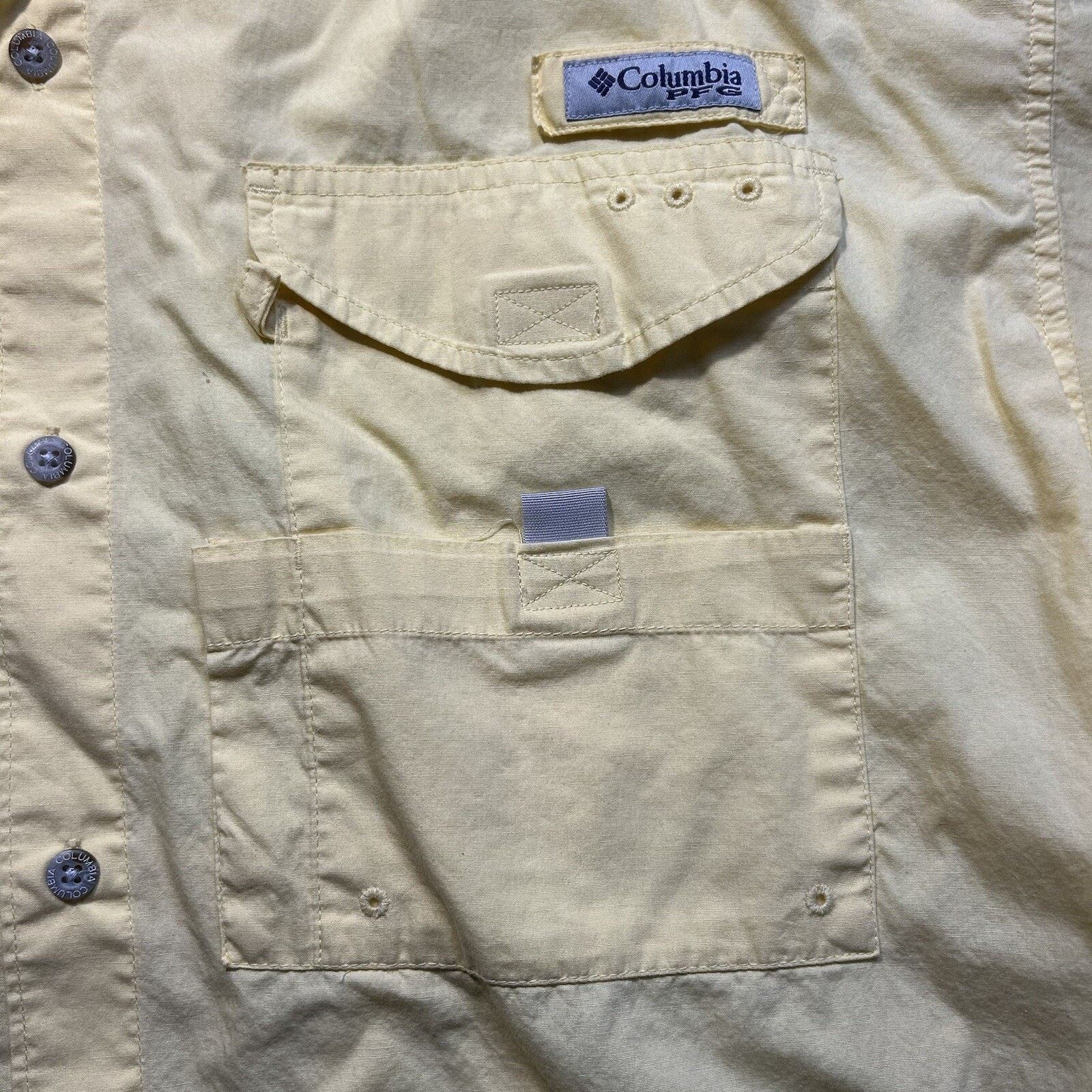 Columbia Columbia Men's PFG Fishing Shirt Button Front Yellow Size XL Size US XL / EU 56 / 4 - 5 Thumbnail