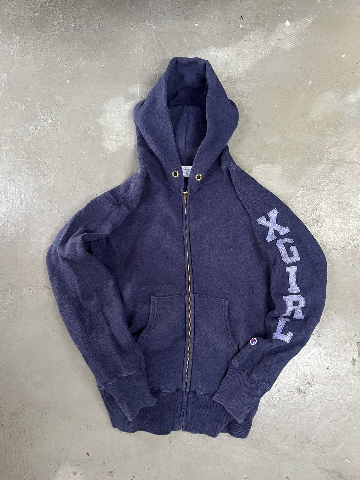 Champion Vintage Sunfaded Champion Xgirl Reverse Weave Zipper Hoodie Size US M / EU 48-50 / 2 - 5 Thumbnail