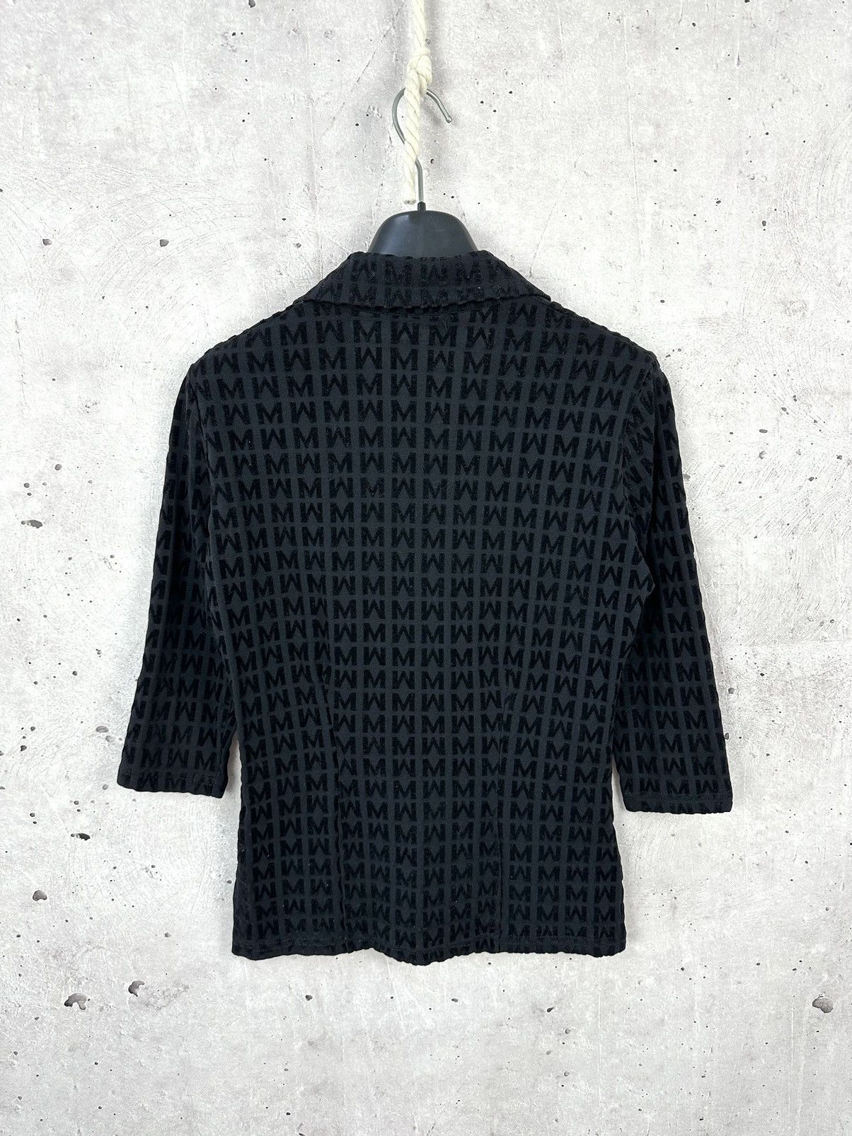 Vintage Vintage Morgan Black Monogram 3/4 Sleeve Women’s Shirt Size XS / US 0-2 / IT 36-38 - 5 Thumbnail