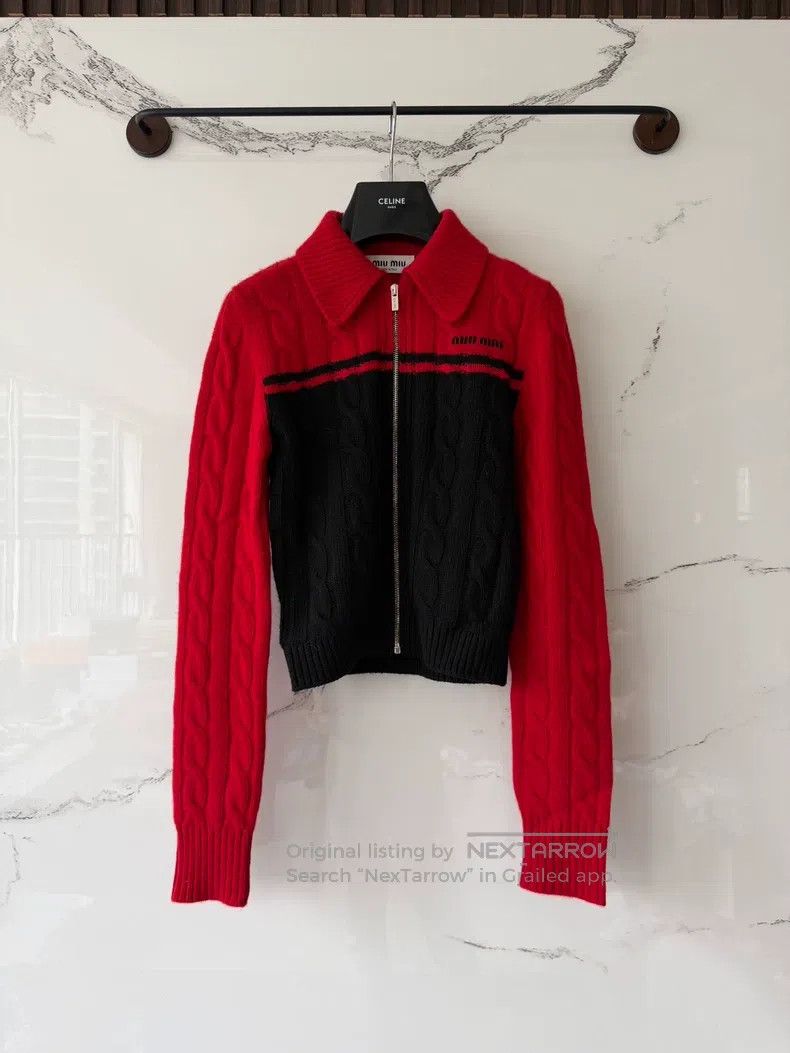 Miu Miu Miu Miu Black and red coat Size XS / US 0-2 / IT 36-38 - 1 Thumbnail
