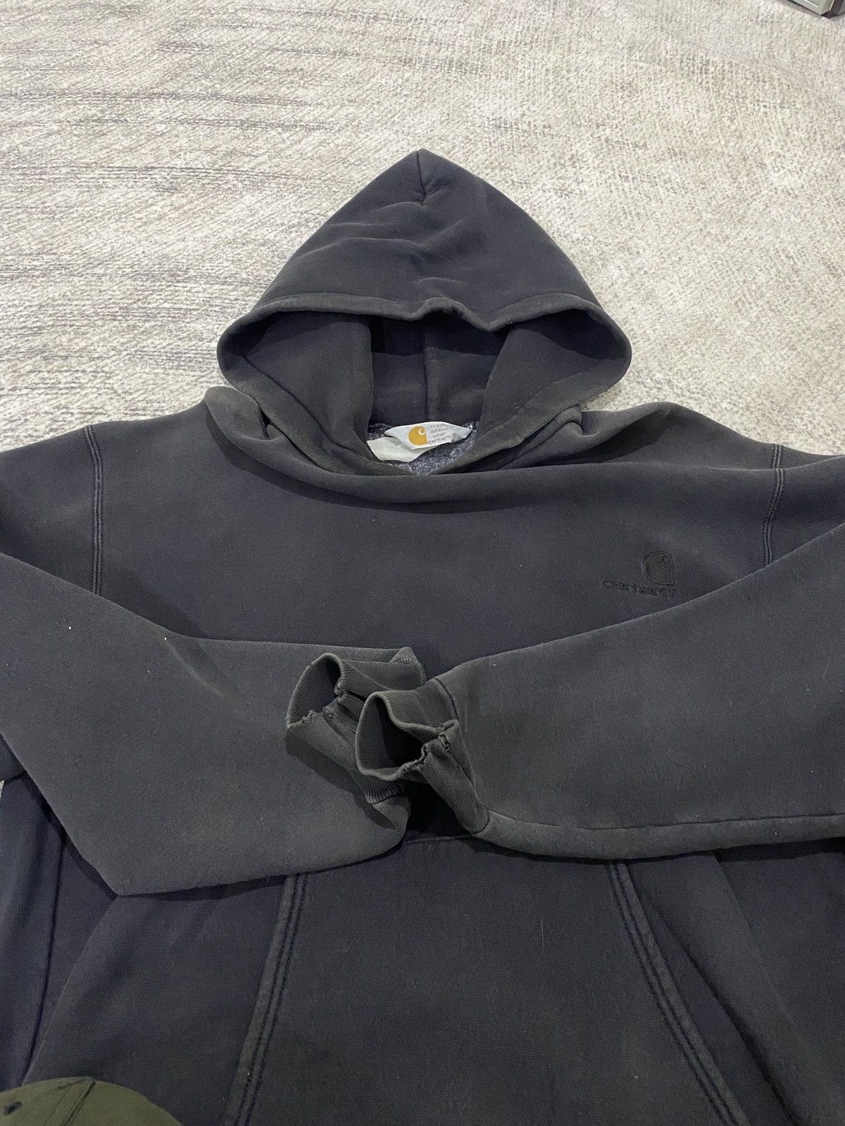 Carhartt Vintage 90s Carhartt Heavyweight Hoodie - Tonal Black Logo Size US XL / EU 56 / 4 - 5 Thumbnail