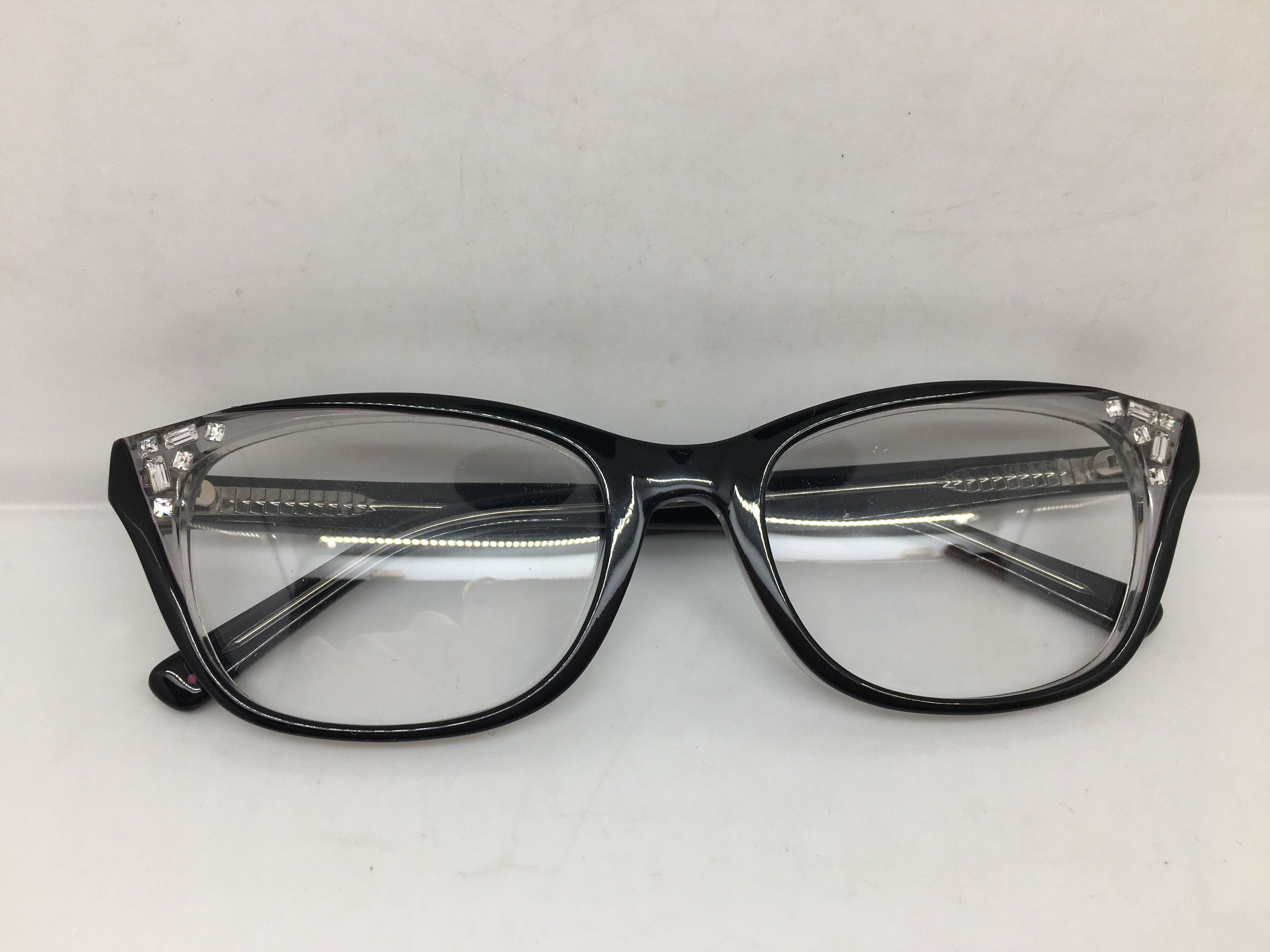 Betsey Johnson Betsey Johnson clear black Cat Eye Eyeglasses Size ONE SIZE - 6 Thumbnail