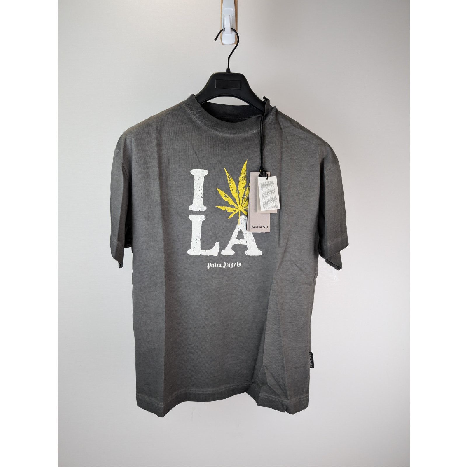 Palm Angels o1rshd1 Los Angeles Garment Dyed Sprayed T-Shirt in Black Size US S / EU 44-46 / 1 - 8 Thumbnail