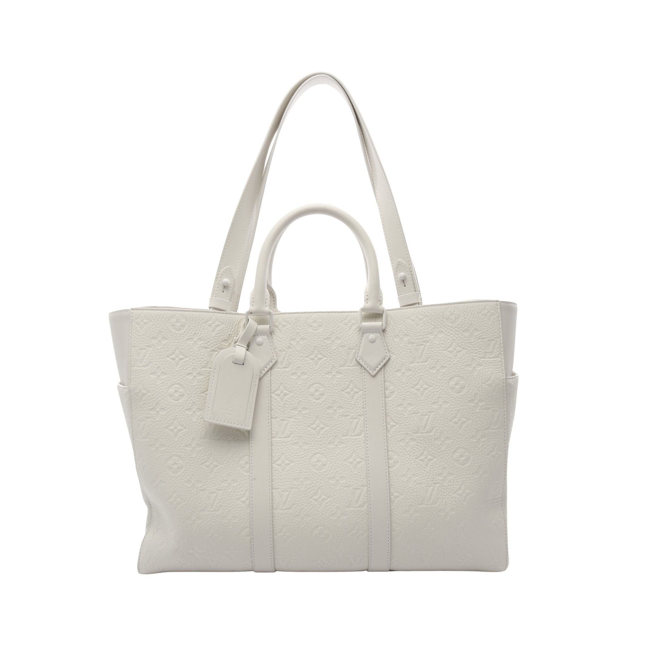 Louis Vuitton Louis Vuitton Sac Plat 24H Monogram Taurillon Shoulder Bag Tote Leather White Size ONE SIZE - 1 Thumbnail