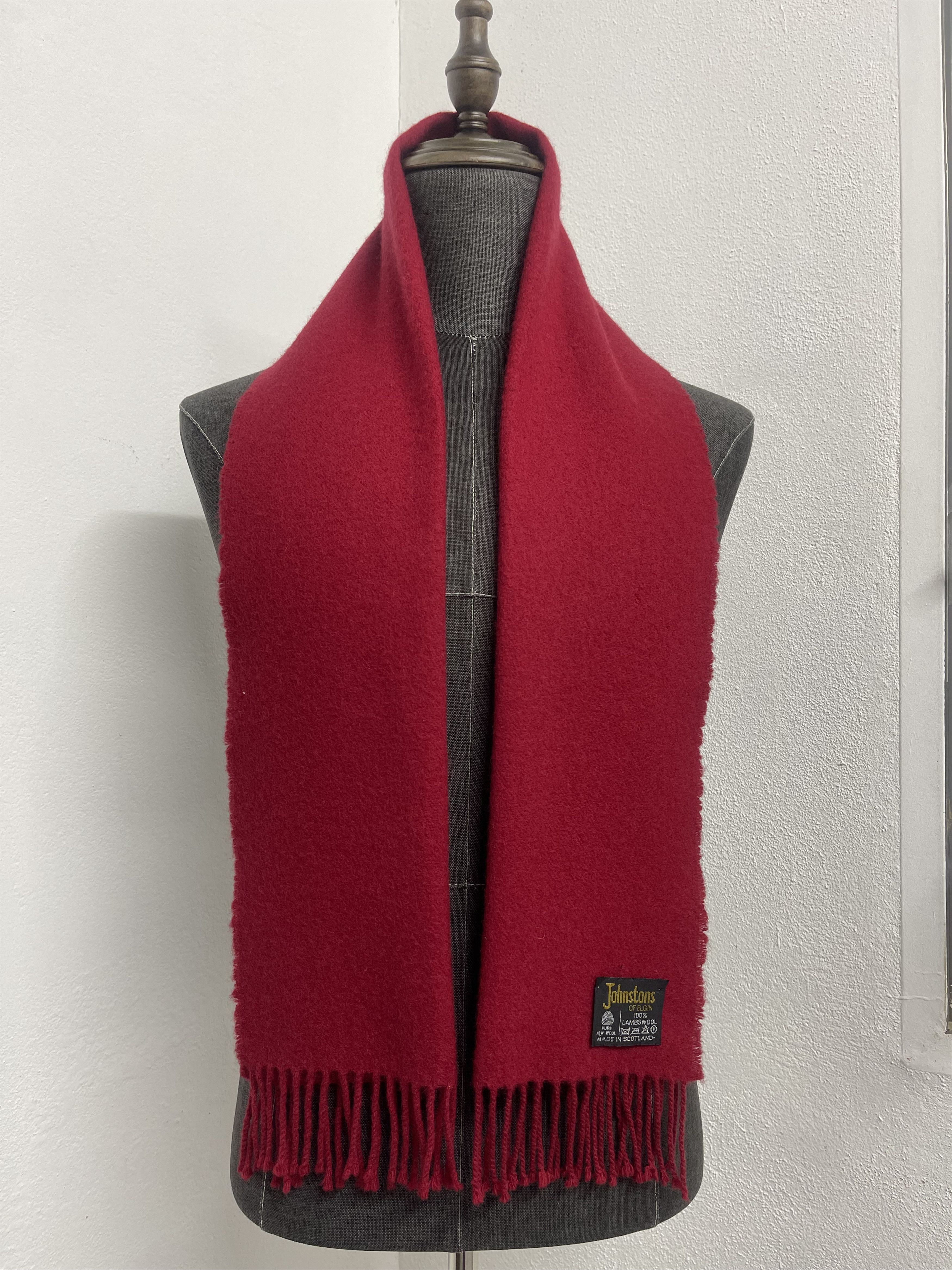 Johnstons Of Elgin Vintage Johnstons Of Elgin Lambswool Muffler Scarf- 6234 Size ONE SIZE - 1 Thumbnail