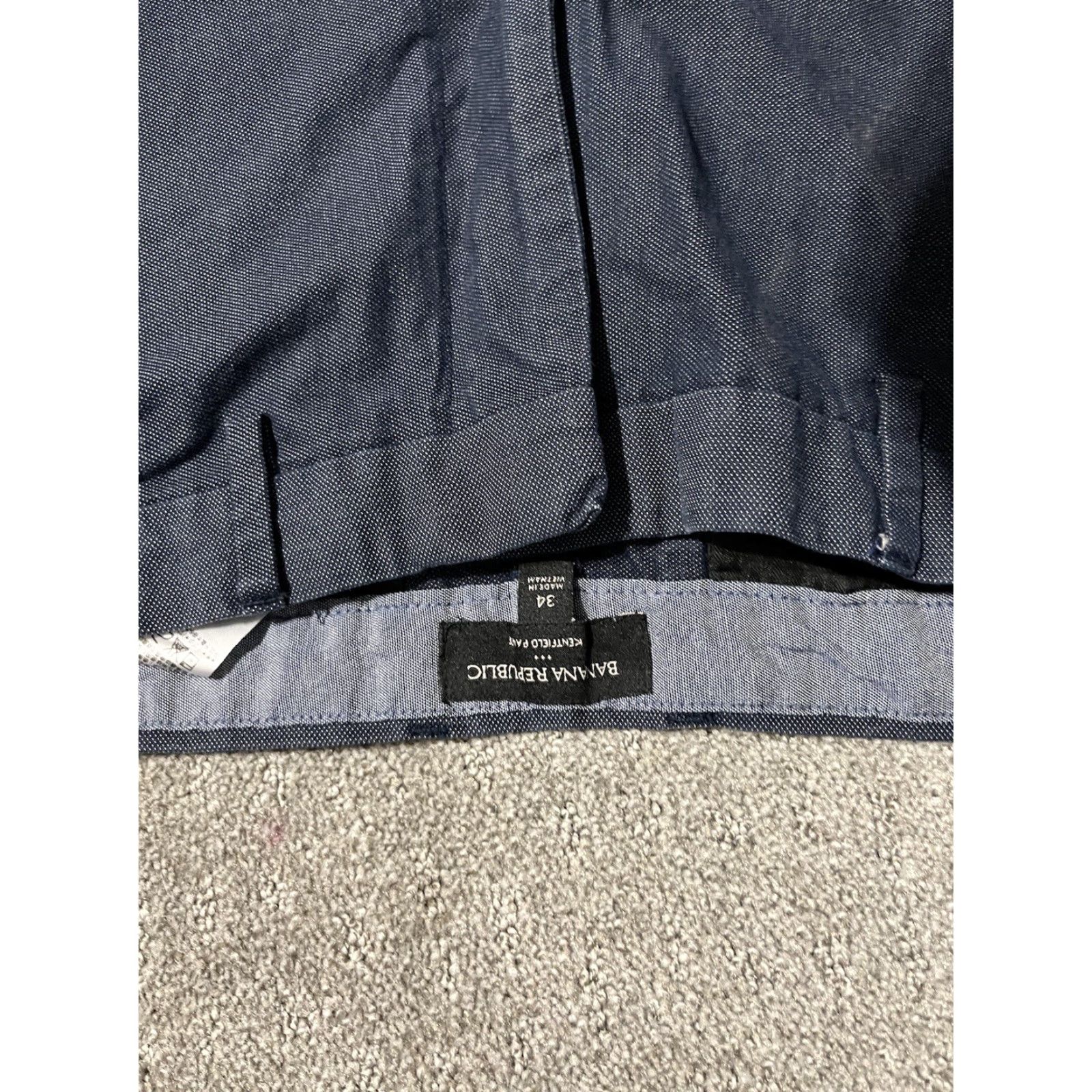 Banana Republic VINTAGE Banana Republic Kentfield Pant Straight Fit Dress Chino Sz 34x30 Blue Solid Size US 34 / EU 50 - 5 Thumbnail