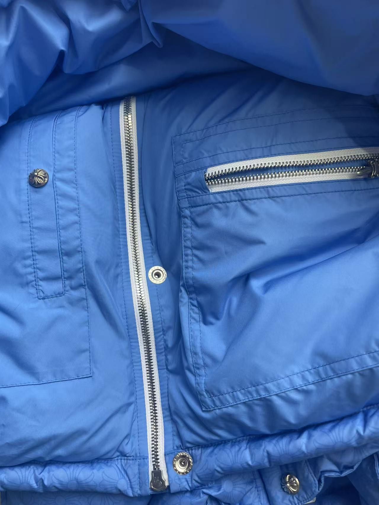 Chrome Hearts Chrome Hearts Unisex Tonal Plus Blue Puffer Down Vest Size L / US 10 / IT 46 - 9 Thumbnail