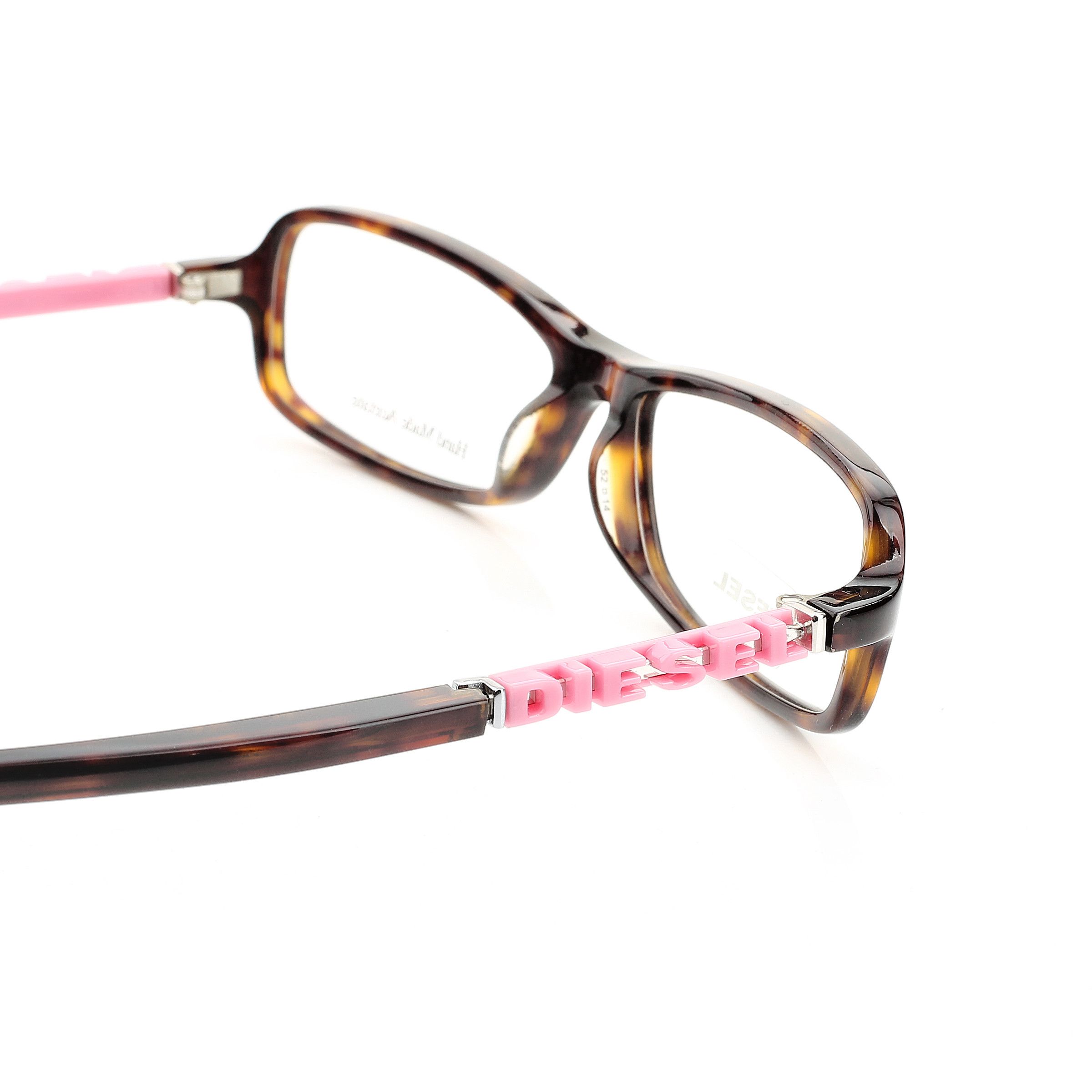 Diesel Diesel '00s Pink Signature Havana Brown Recatngular Glasses Size ONE SIZE - 1 Thumbnail