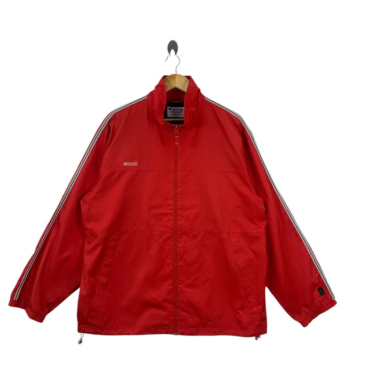 Champion Vintage CHAMPION PRODUCTS x JASPO Side Tape Red Jacket Size US L / EU 52-54 / 3 - 3 Thumbnail