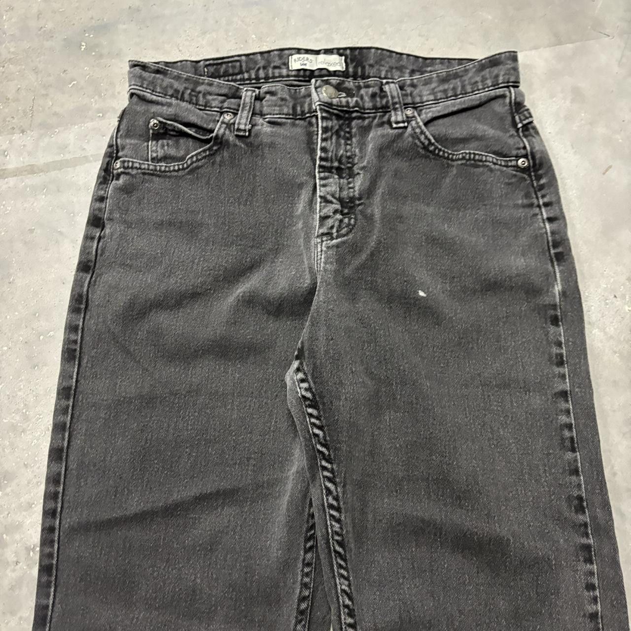 Japanese Brand × Vintage Crazy Vintage Y2K/2000s Grunge Faded Black Denim Jeans! Size US 29 - 5 Thumbnail